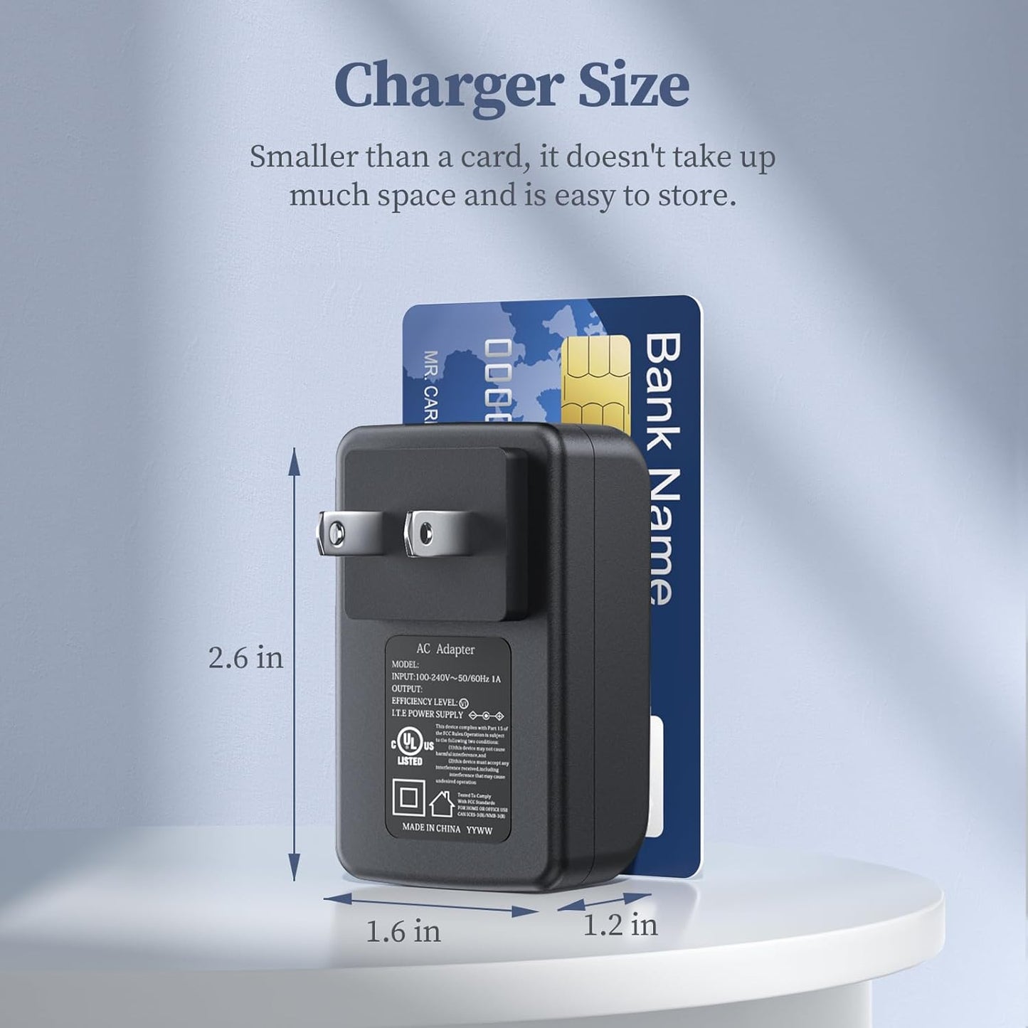 15V 2A Power Supply Charger with 10 Connectors - UL Certified Wall Plug Adapter for 100-240V Input