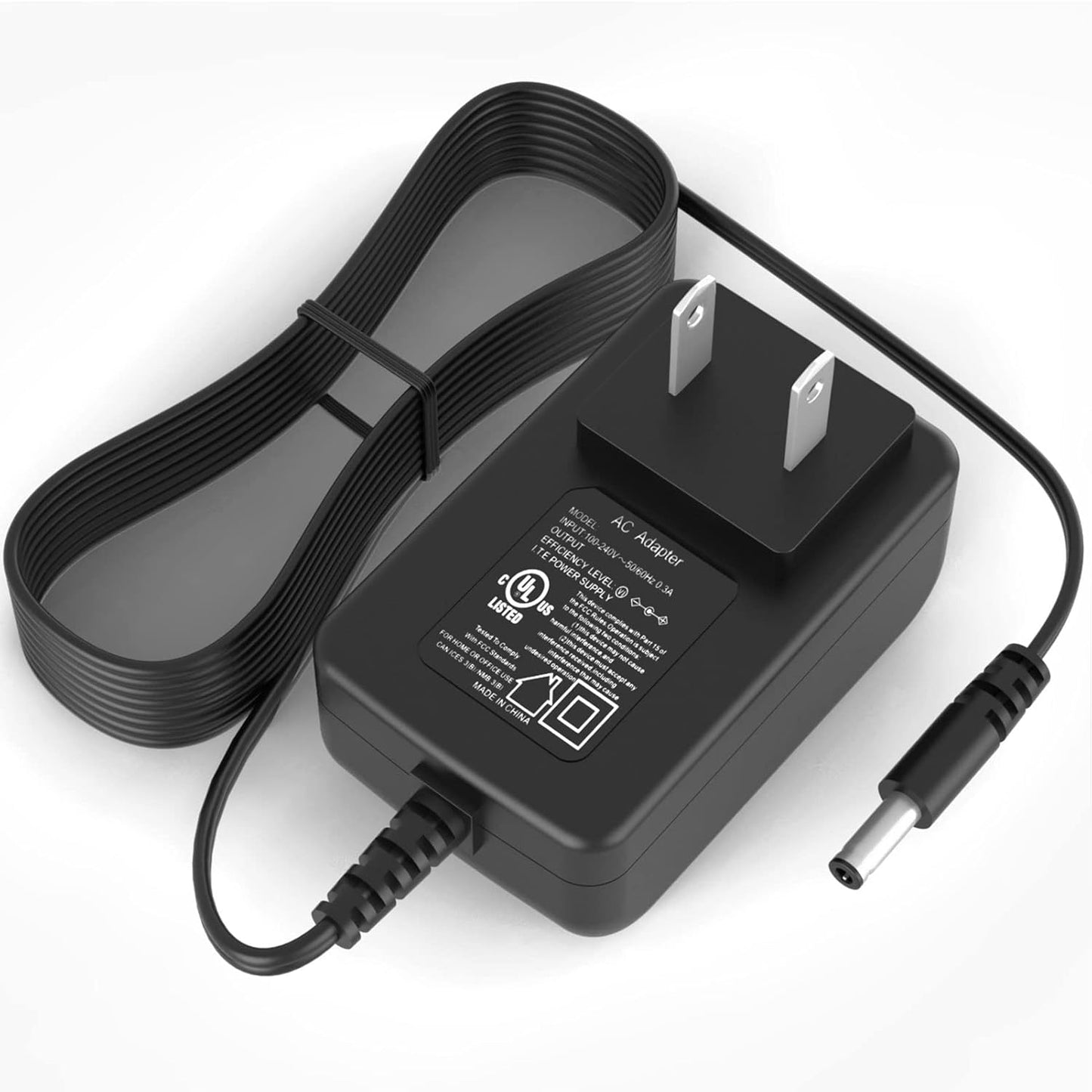 15V 2A Power Supply Charger with 10 Connectors - UL Certified Wall Plug Adapter for 100-240V Input