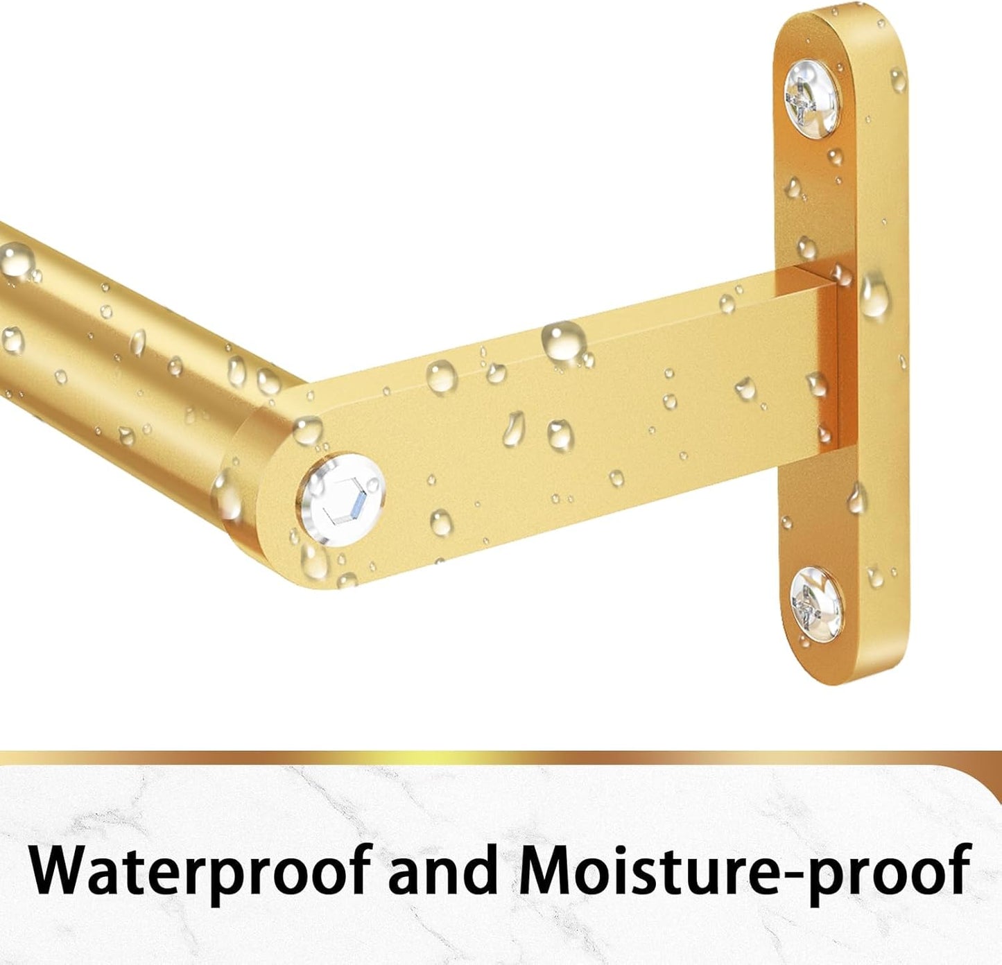 16 Inch Gold Stainless Steel Towel Bar for Bathroom Wall - Heavy Duty Single Rod Holder by KLJKPA