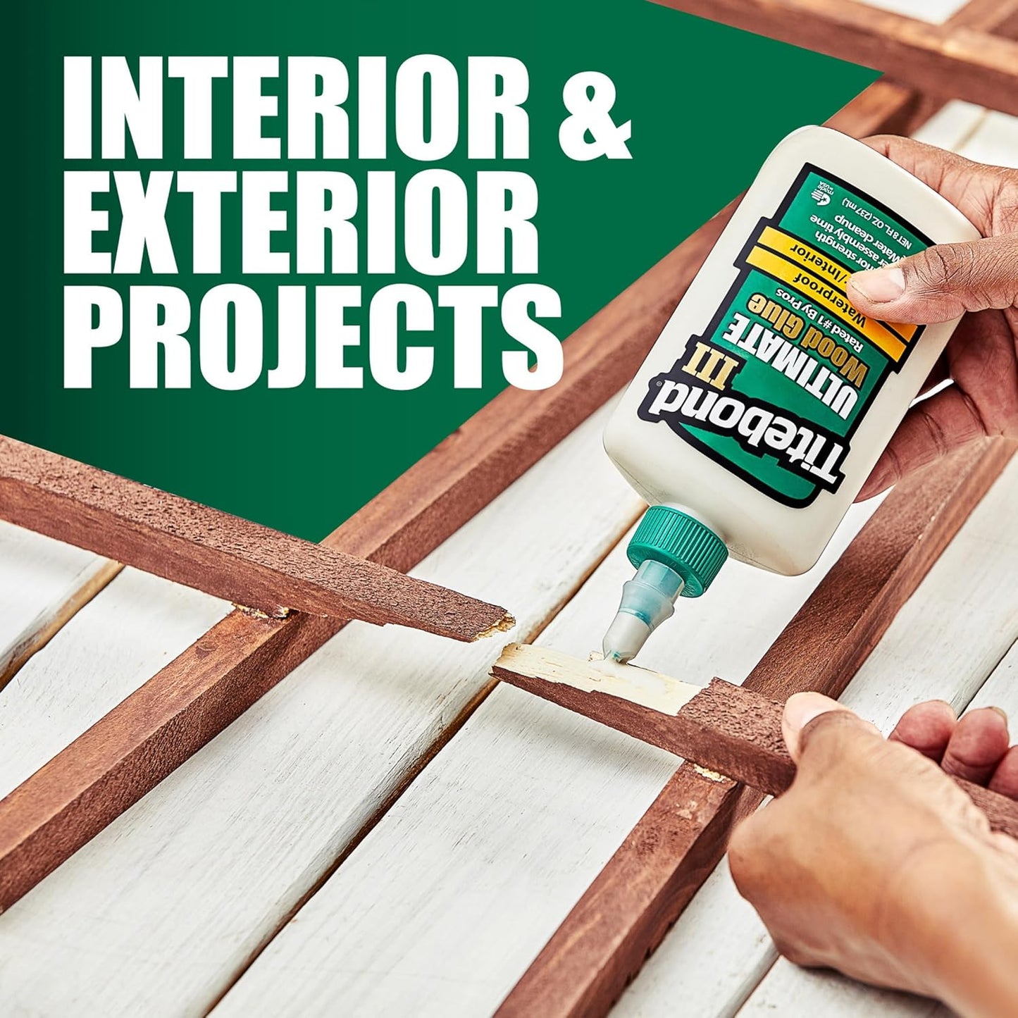 16-Ounce Titebond III Ultimate Wood Glue, Strong Bonding Formula, High-Quality Adhesive #1414