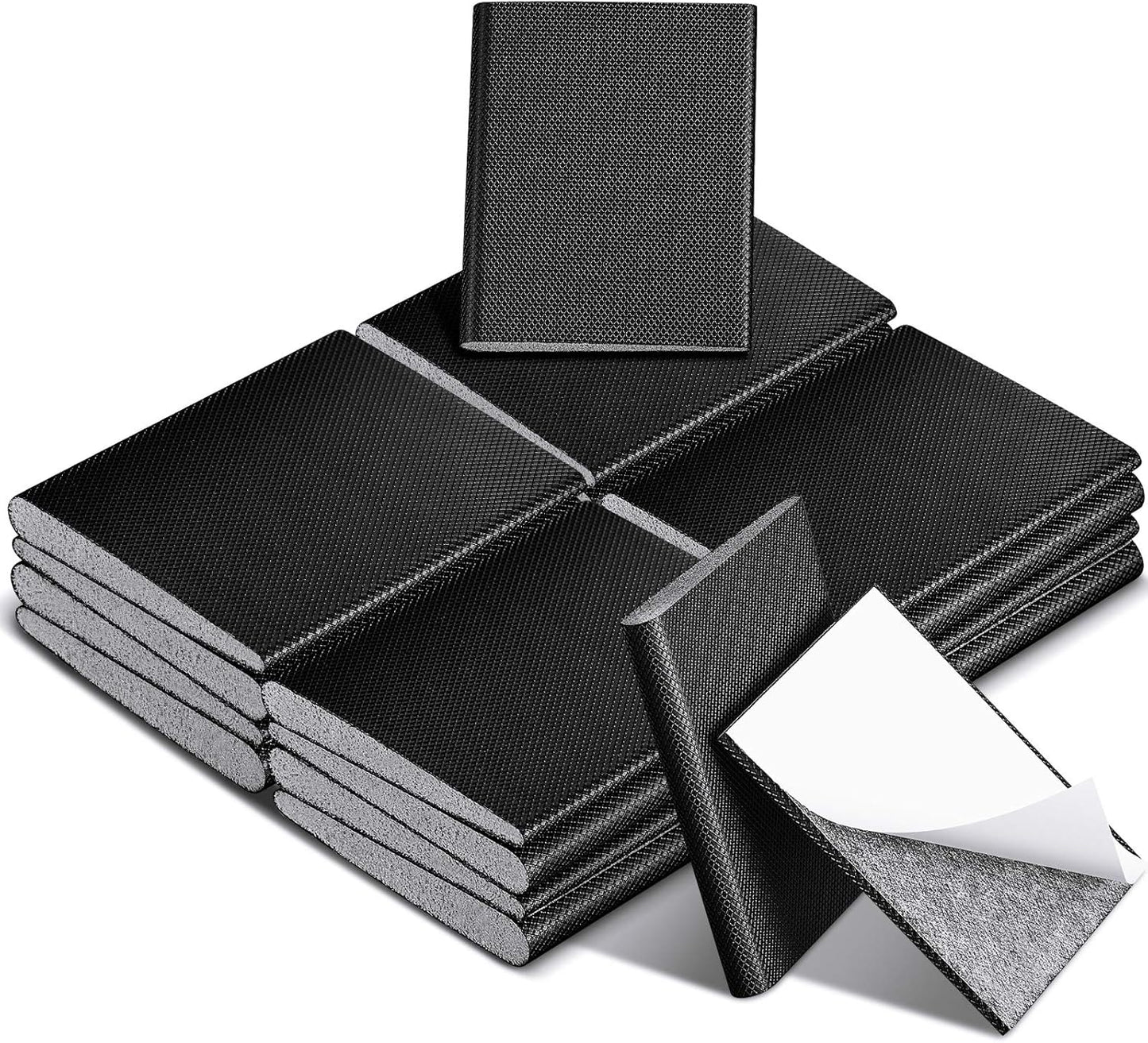 16-Piece Black Door Corner Seal Weatherstripping Kit for Exterior Doors - Draft Stopper Adhesive Pads for Weather Stripping and Protection
