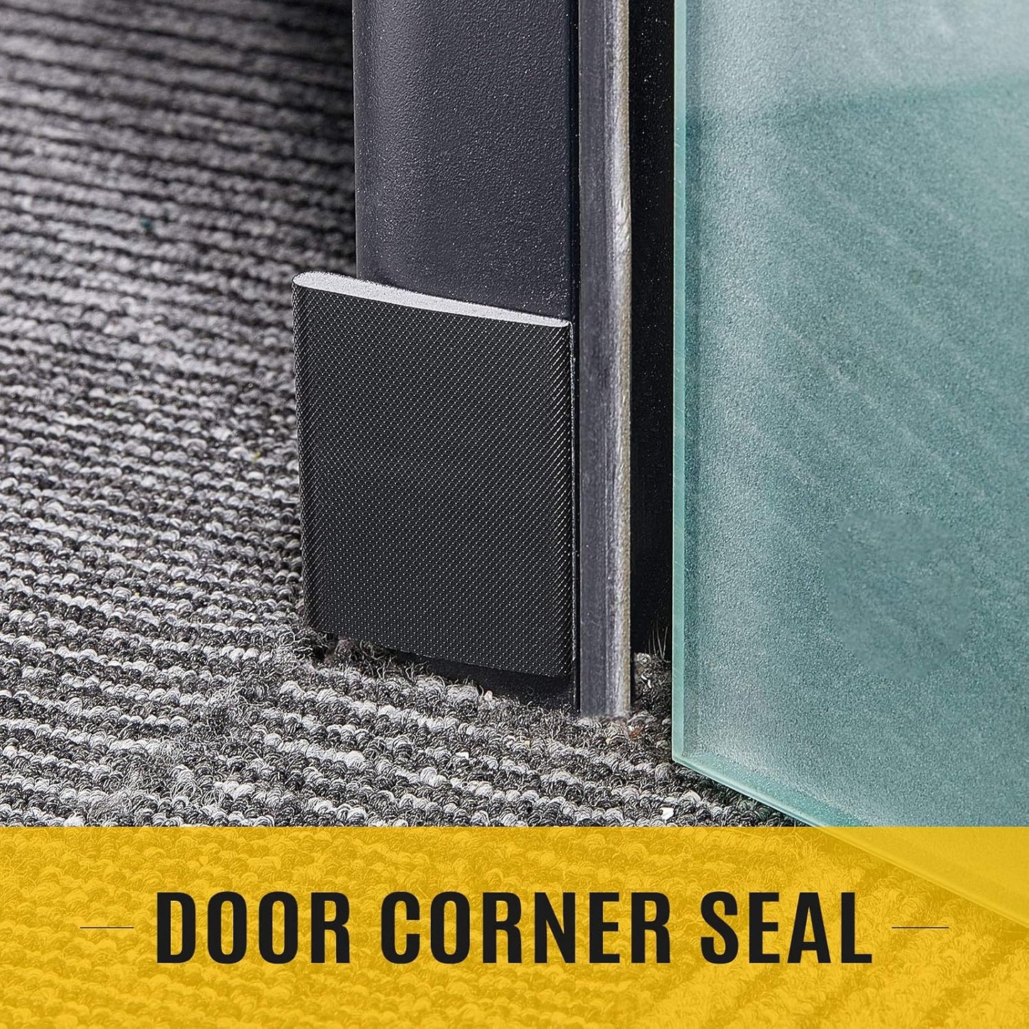 16-Piece Zonon Door Corner Seal Weatherstripping Kit for Exterior Doors - Adhesive Draft Stopper Pads for Weather Stripping and Draft Protection