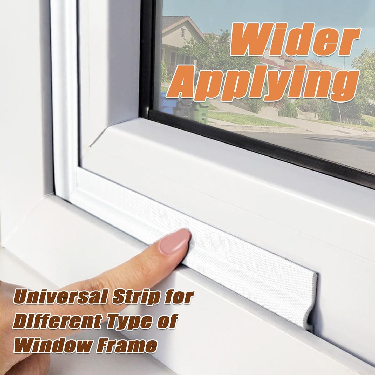 16.4ft Black Window Adhesive Weather Stripping Seal Strip for Sound and Heat Insulation, Dust and Water Prevention
