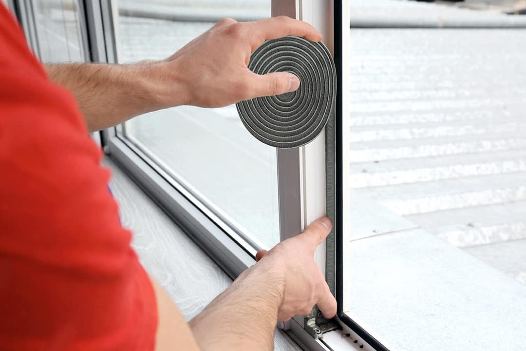 16.5FT Self Adhesive Brush Weather Stripping Seal for Windows & Doors - Soundproof, Windproof, Dustproof - Strong Stickiness - 0.35'' Wide x 0.2'' Thick - White