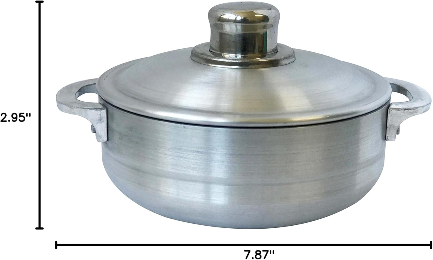 1.8 Quart Wee's Beyond Heavy Gauge Caldero Dutch Oven with Aluminum Lid in Silver - Durable and Versatile Pot