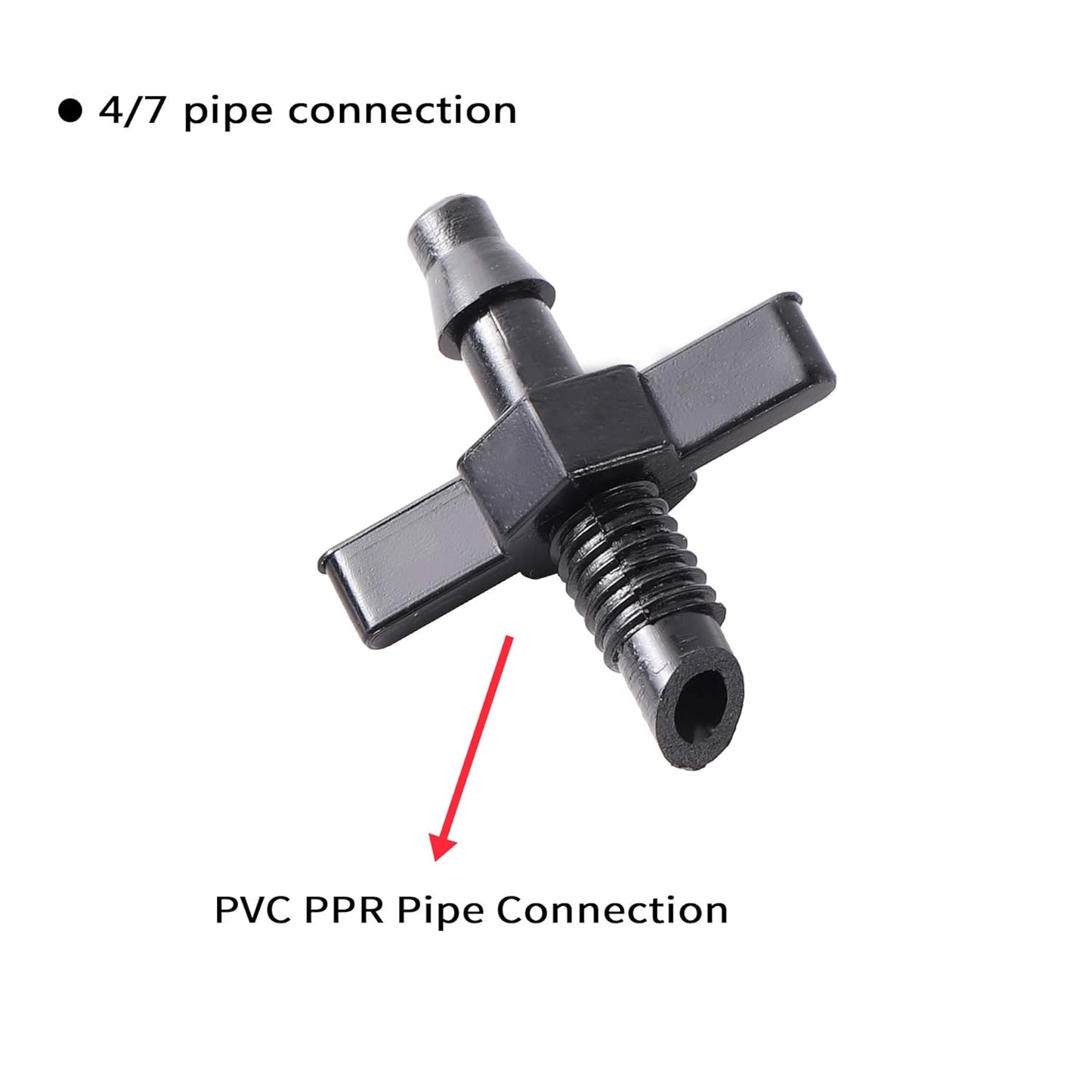 2-in-1 Drip Irrigation Tubing Punch with 100 Coupling Adapters - 1/4" Micro Irrigation Threaded Connectors