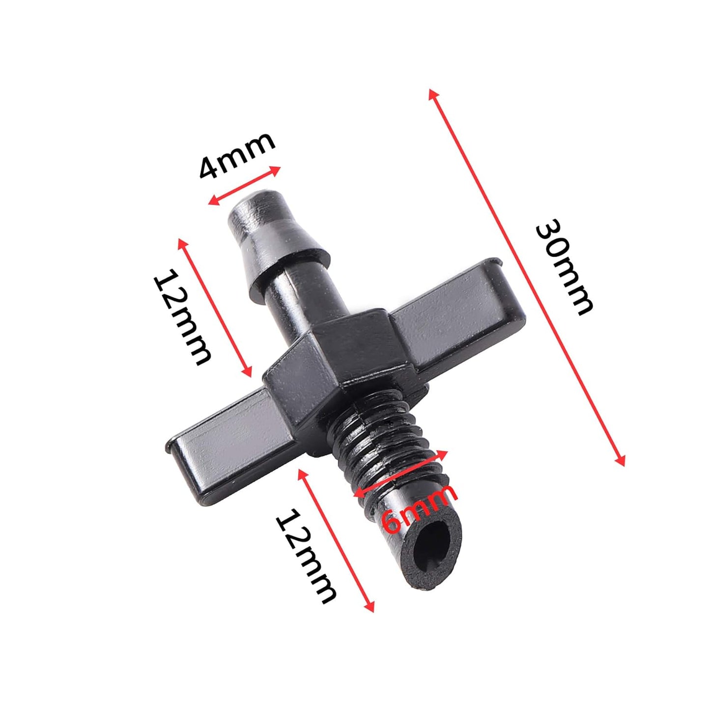 2-in-1 Drip Irrigation Tubing Punch with 100 Coupling Adapters - 1/4" Micro Irrigation Threaded Connectors