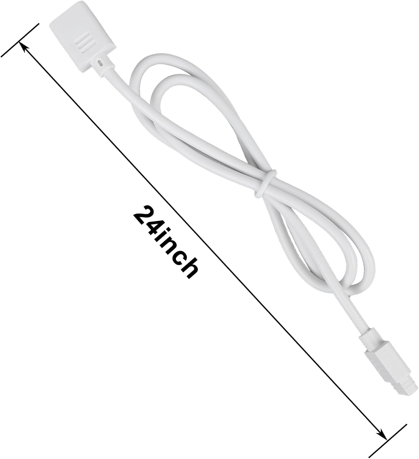 2-Pack 24" Extension Cables for Benreom Under Cabinet Lights - Compatible with 5 White Colors & Multicolor Options