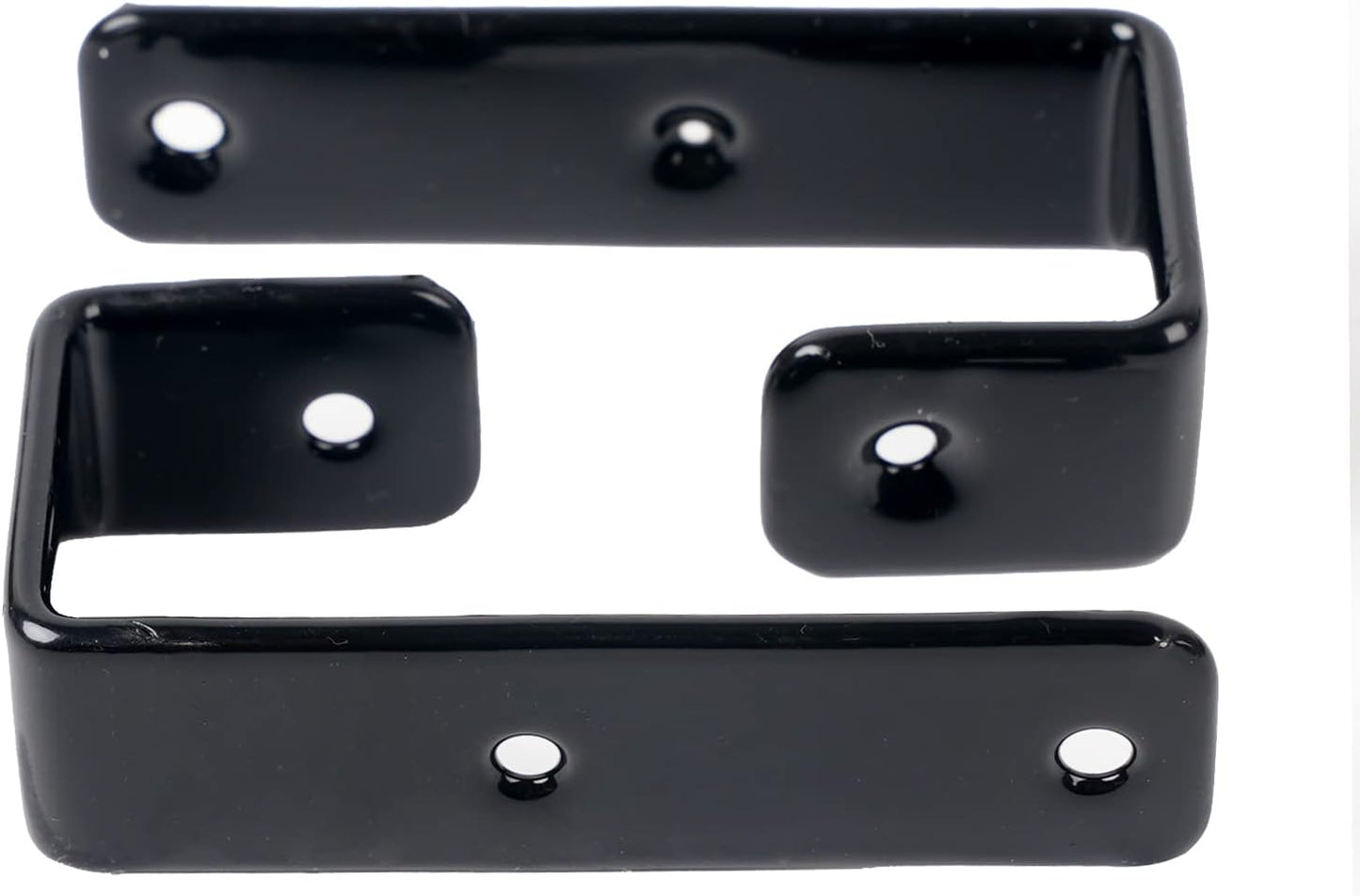 2 Pack Black PVC Metal Bunk Bed Ladder Hooks with Replacement Hardware for Kids, Camper/RV, Loft Beds - Includes 2 Size Screws