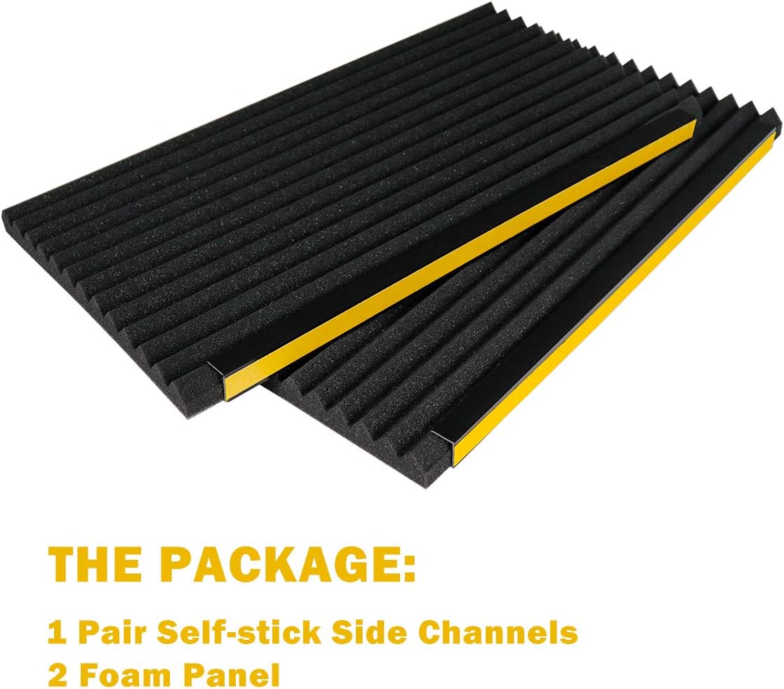 2-Pack Black Window Air Conditioner Foam Insulation Panels, Side Insulating Panel Kit - 17" x 9" x 7/8" - LBG Products