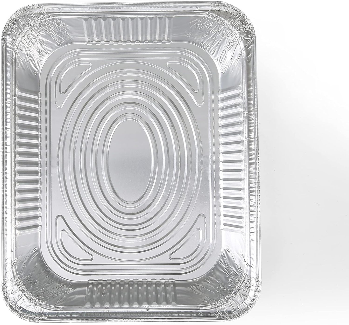 2-Pack Glad Disposable Aluminum Half Size Deep Steam Pans - 12.5” x 10.25” x 2.5” Foil Pans for Steaming - Disposable Steamware Pans