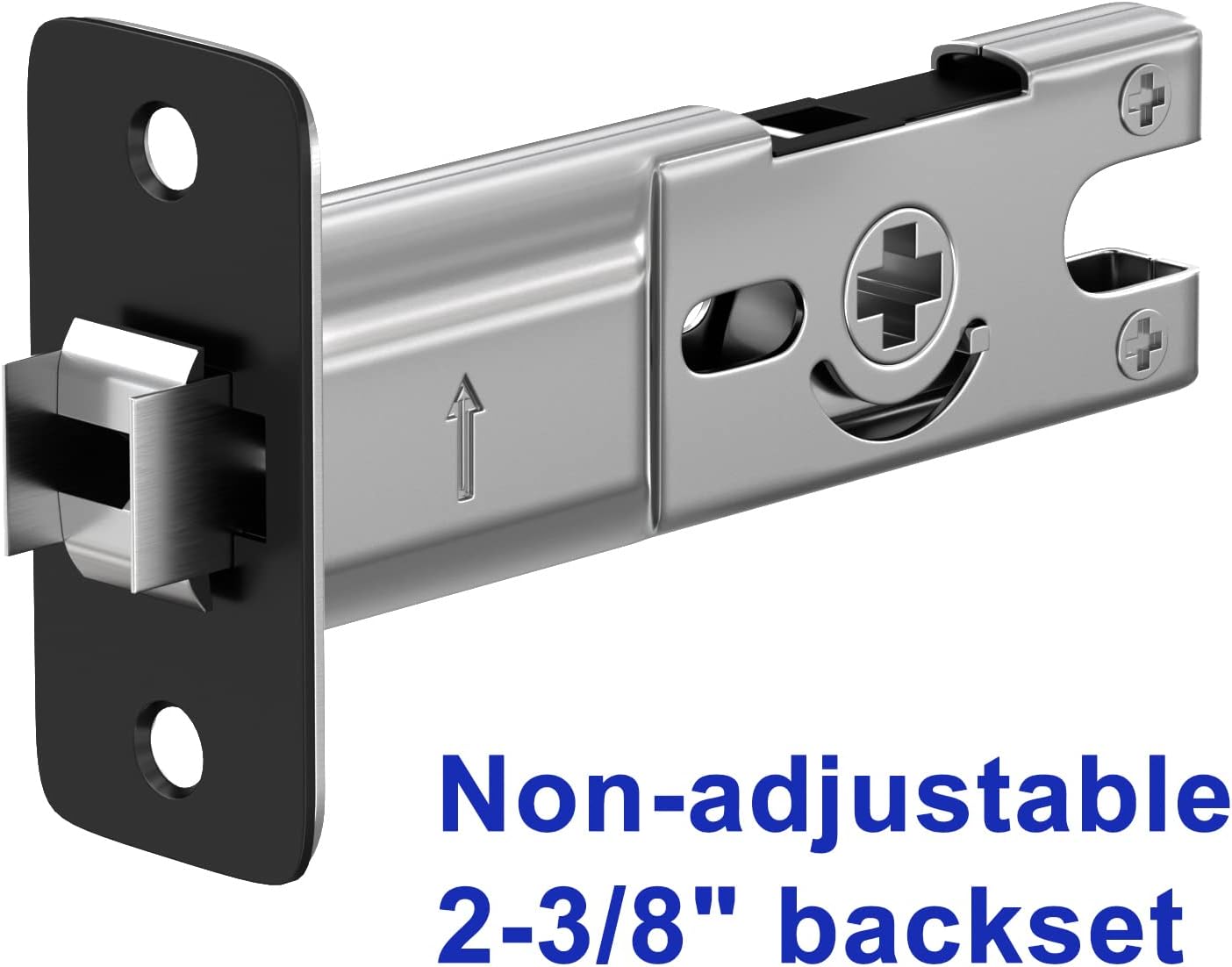 2 Pack goldenwarm Satin Nickel Privacy Square Pocket Door Locks - Commercial Grade Bed/Bath Pocket Door Hardware - 2-3/8" Backset Flush Locks