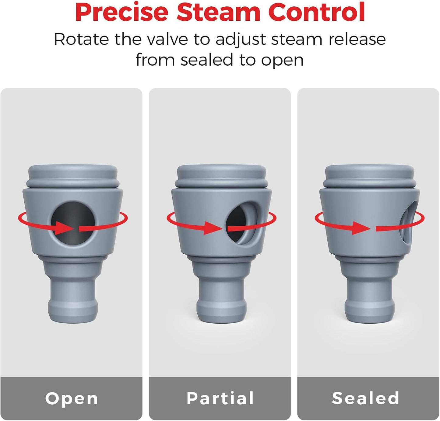 2 Pack Goldlion Adjustable Steam Release Valve for Ninja Crockpot Slow Cooker - Compatible with Ninja Foodi Possiblecooker Pro - Steam Control Plug & Pressure Seal Accessories