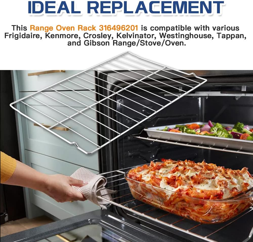 2 Pack of Upgraded Range Oven Rack 316496201 for Frigidaire Range/Stove - 24-3/16 x 16 Inches - Replaces 316496202, 316496207 - Quality Replacement Parts - AP4040129, PS1765356