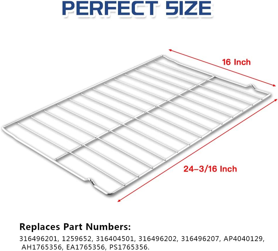 2 Pack of Upgraded Range Oven Rack 316496201 for Frigidaire Range/Stove - 24-3/16 x 16 Inches - Replaces 316496202, 316496207 - Quality Replacement Parts - AP4040129, PS1765356