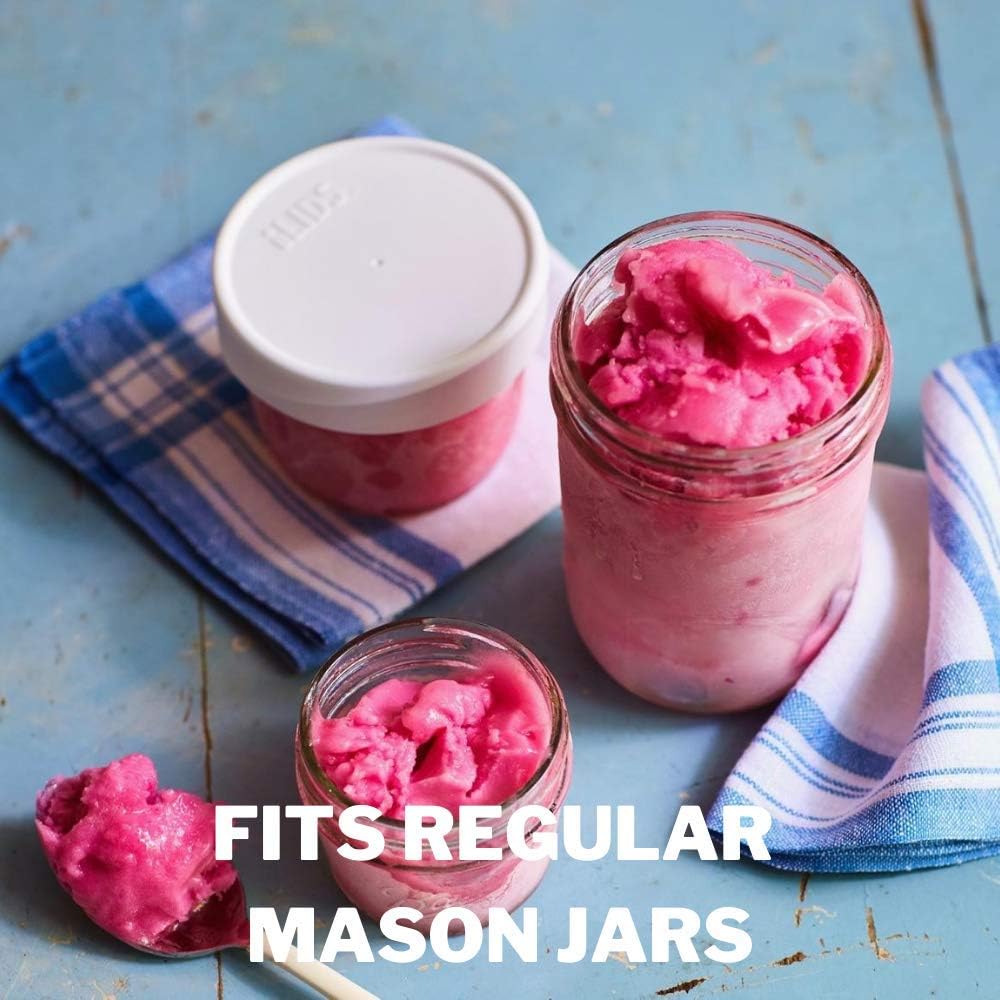 2-Pack of USA-Made Coral Regular Mouth iLIDS Mason Jar Storage Lids