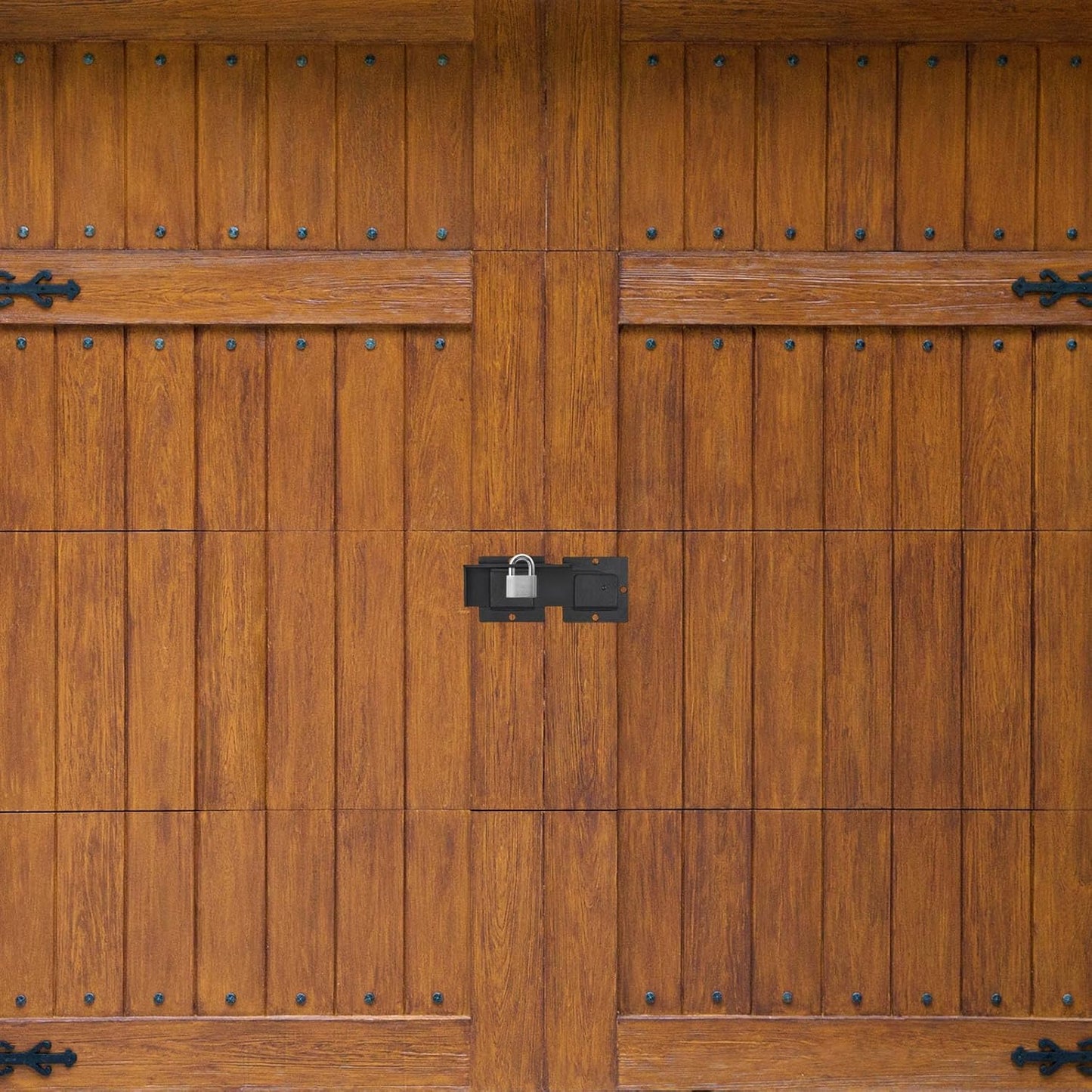 2 Pack of uxcell 7.8" Flip Gate Latch Locks with Padlock Hole - Adjustable Door Latch for Sliding/Swing Open Doors, Double Gates, Barns, Wooden Fences, Garages, Yards - Black