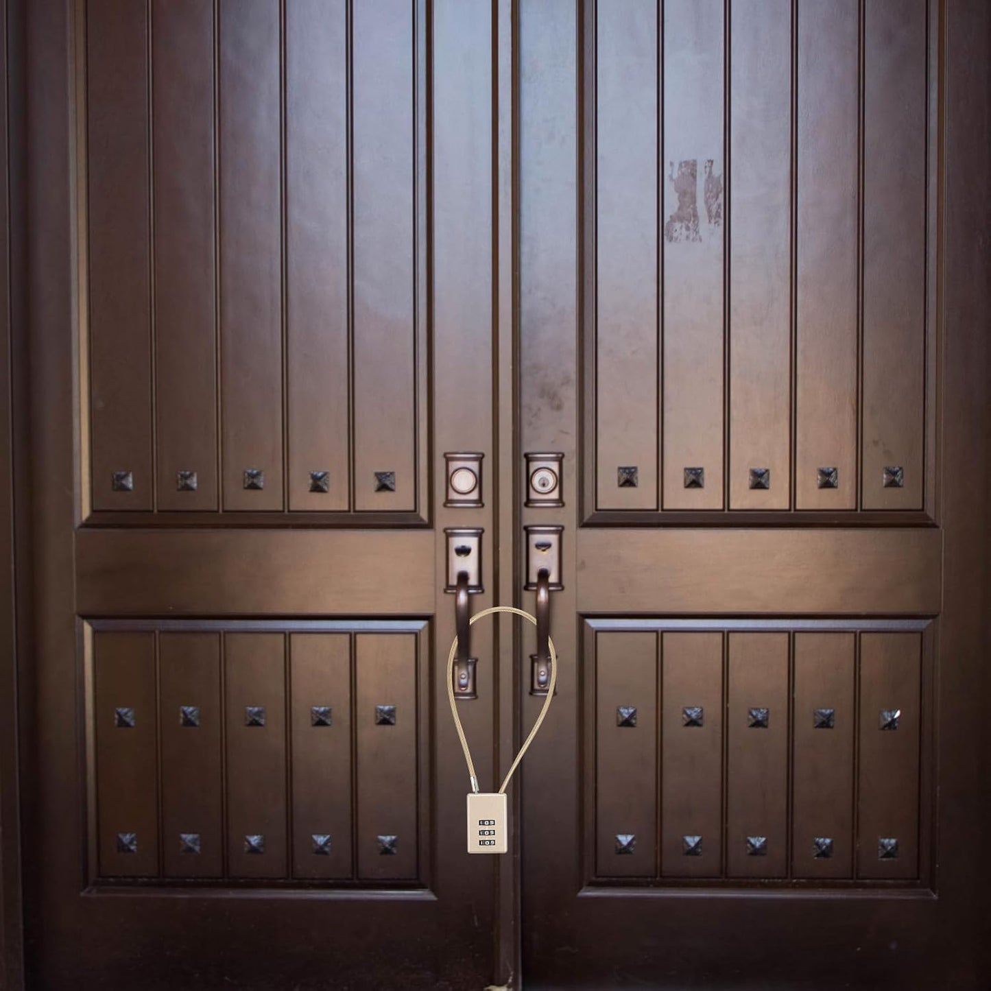 2 Pack PATIKIL 3 Digit Combination Locks with Flexible Steel Cable for Bike Locker & Travel Luggage, Black Color