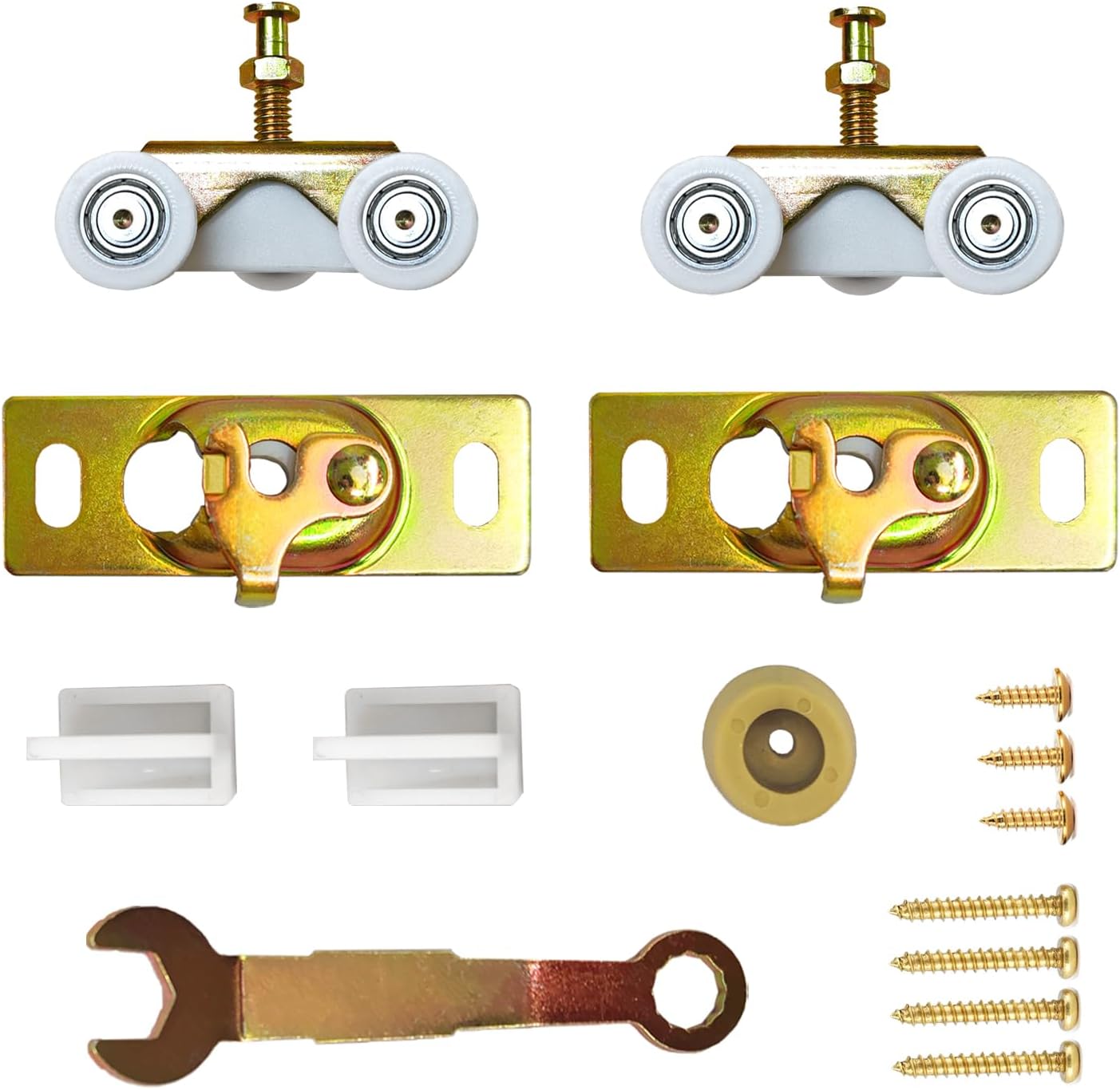 2 Pack Pocket Door Frame Roller with 3/4" Nylon Ball Bearing Wheels for Johnson Part #1125 & #1500 - 200lbs Capacity - WildKart