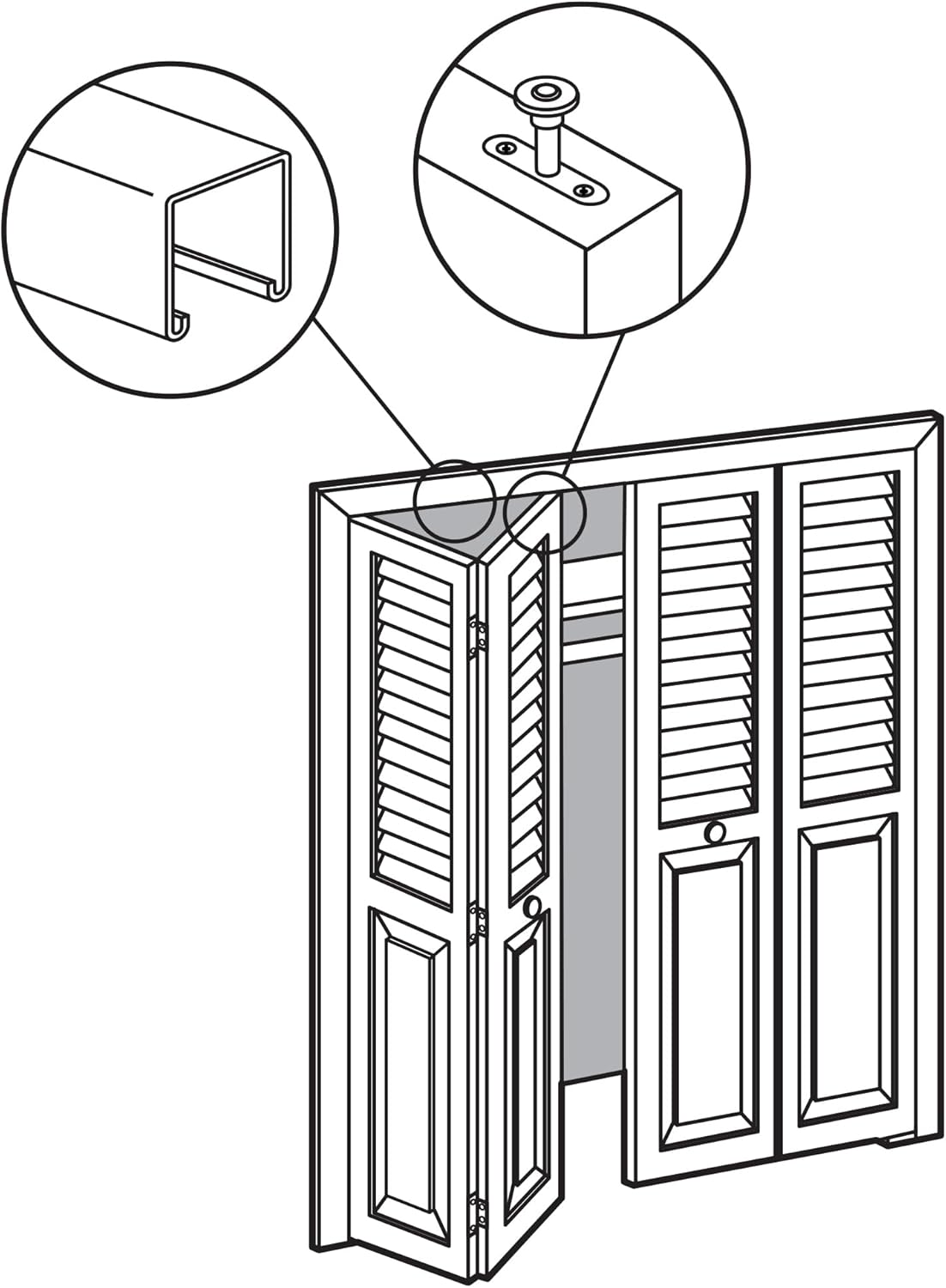 2 Pack Prime-Line N 6611 Bi-Fold Door Spring-Loaded Guide Wheel - Replacement Parts