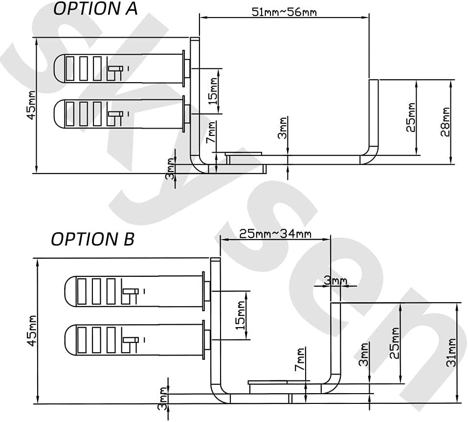 2 Pack SKYSEN Barn Door Bottom Floor Guide with Extend Bracket - Wall Mounted Adjustable Flush Bottom Matte Black