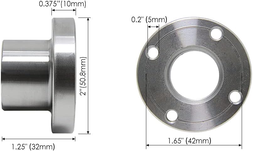 2" PHUKIMLONG Wood Lathe Steel Faceplate Chuck with 1”-8TPI Thread - Essential Woodworking Tool