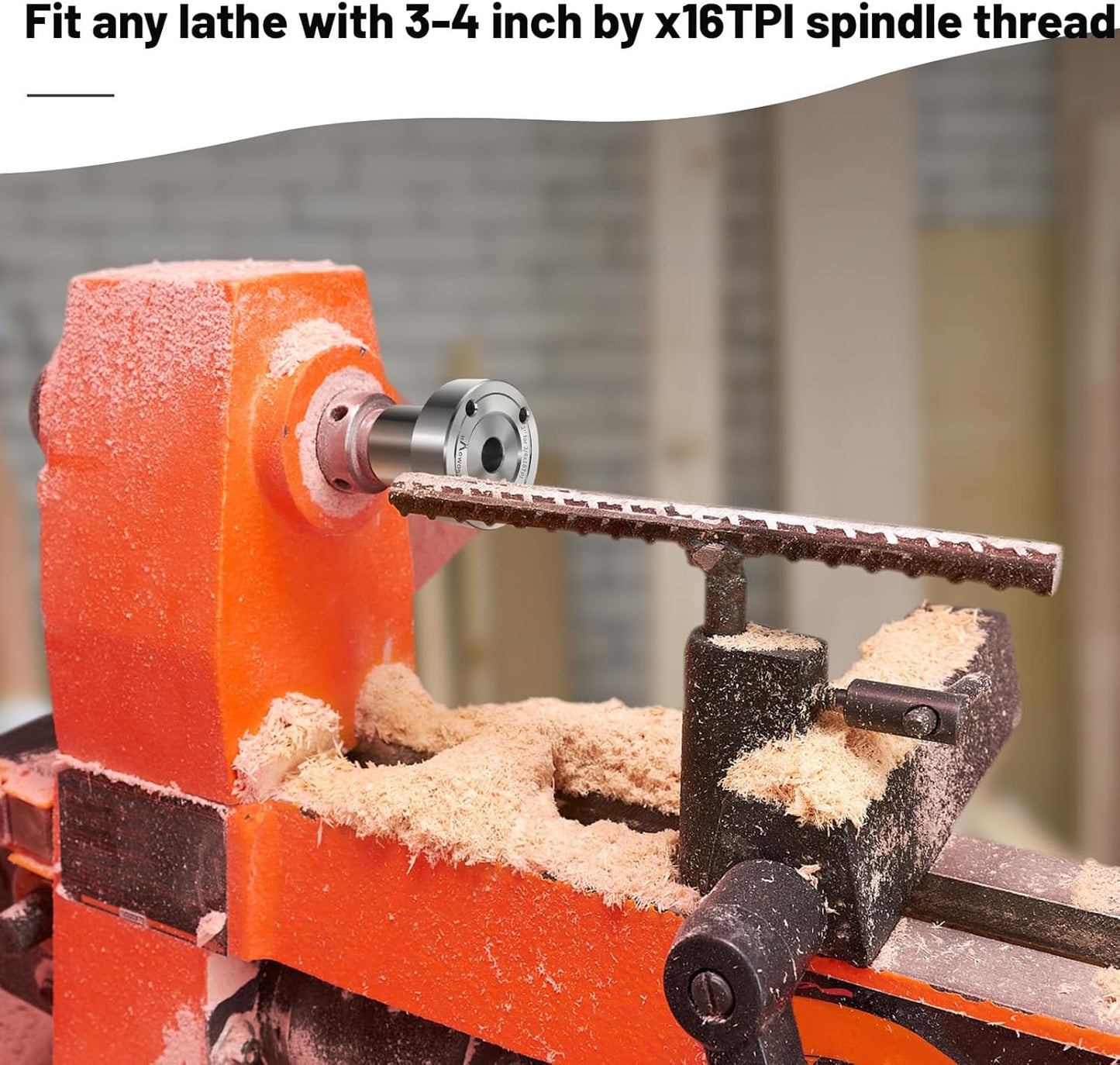 2" Steel Faceplate for HAowosi Wood Lathe Spindle - 3/4" x 16TPI Screwchuck Included