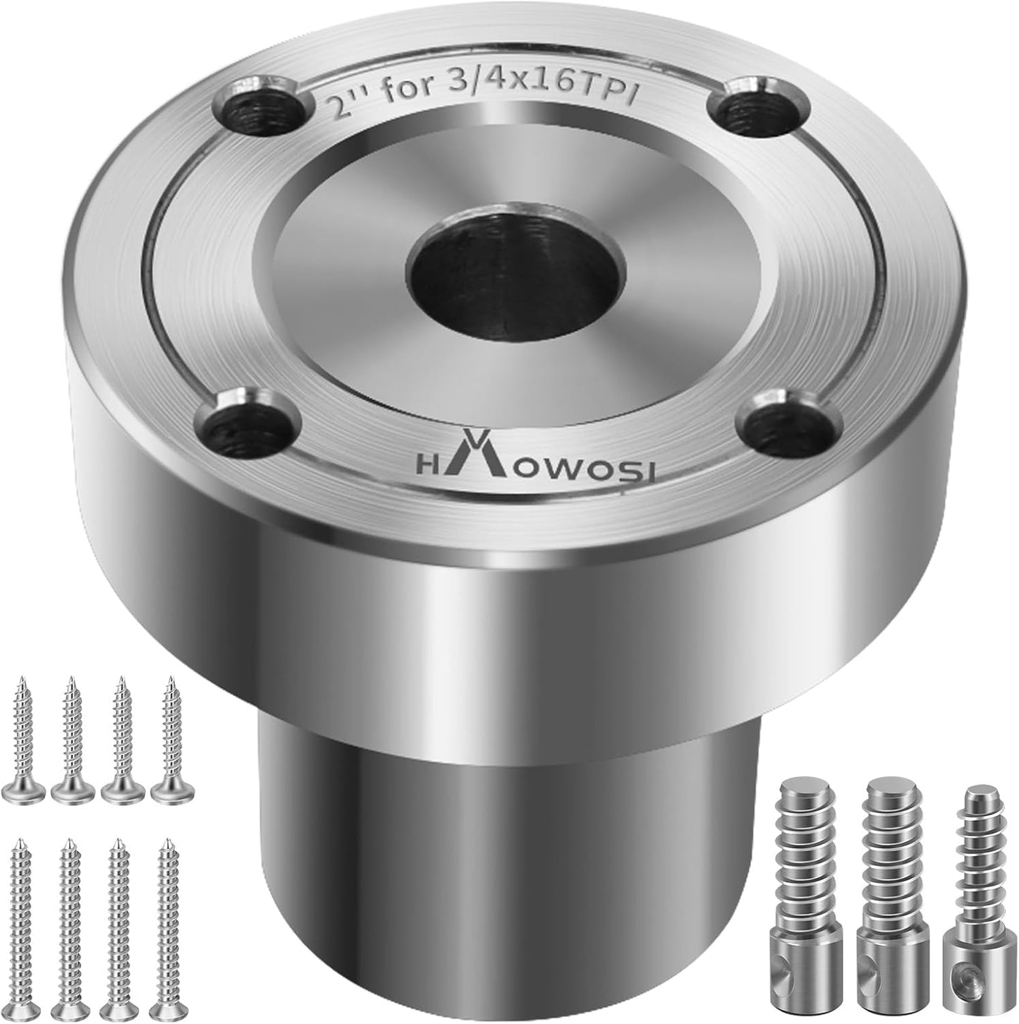 2" Steel Faceplate for HAowosi Wood Lathe Spindle - 3/4" x 16TPI Screwchuck Included