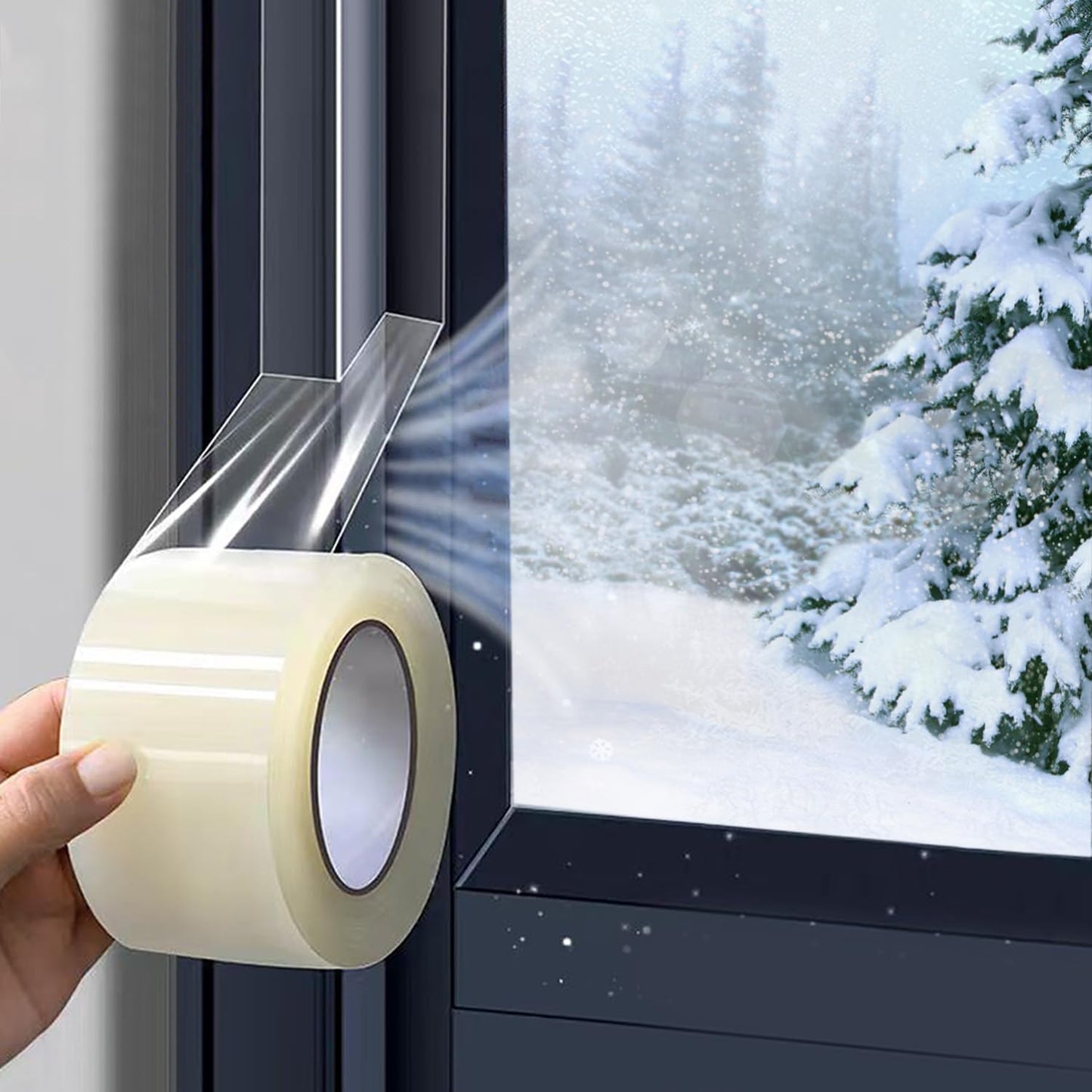 2" x 65.6FT Transparent Window Sealing Tape for Winter AC Insulation - No Cold Drafts - Dstorelhp
