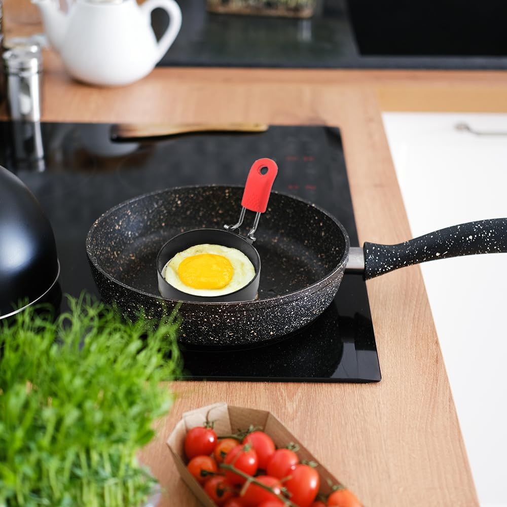 2024 Stainless Steel Egg Rings for Frying - Breakfast Sandwich Mold Set for Griddle - Round Egg Cooker (3 Pcs)