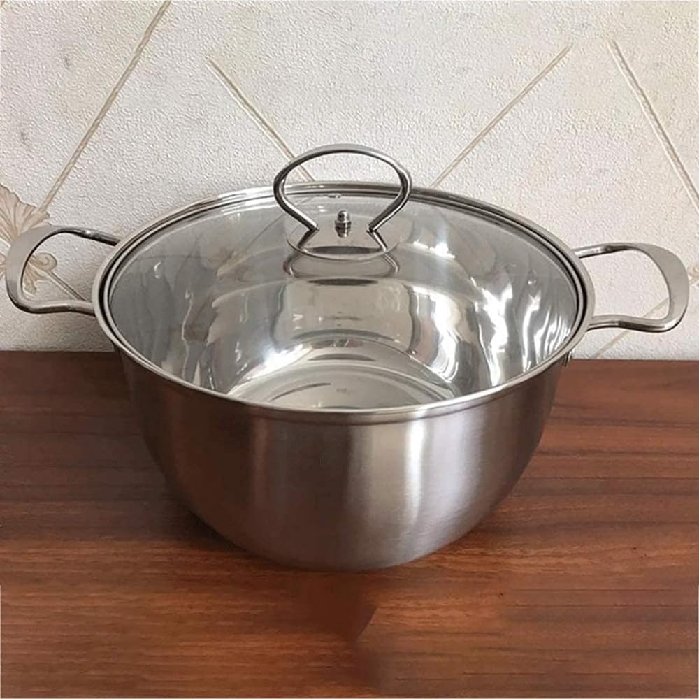 20cm Stainless Steel Mirror Polished Stockpot Cookware for Home Kitchen