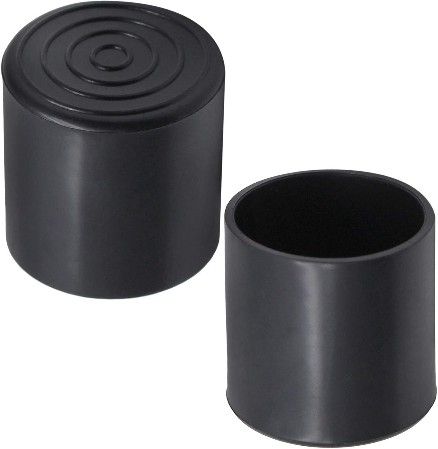 20Pcs Round Rubber Furniture Leg Caps - 1-1/4" Vinyl Flexible Chair Leg Floor Protectors - Black patio/indoor Furniture Leg Caps