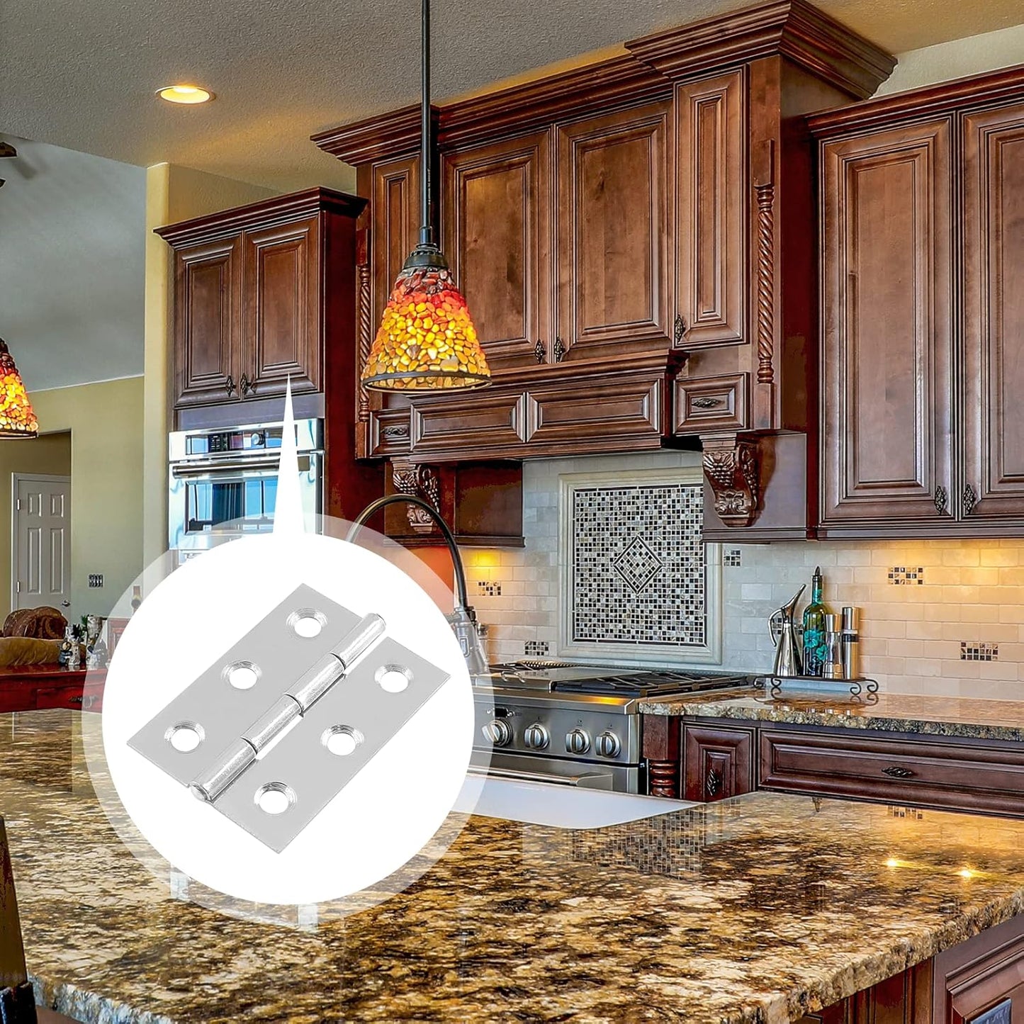 20pcs Stainless Steel 2 Inch Butt Hinges for Cabinets, Doors, Windows, Jewelry Boxes - Chrome Finish