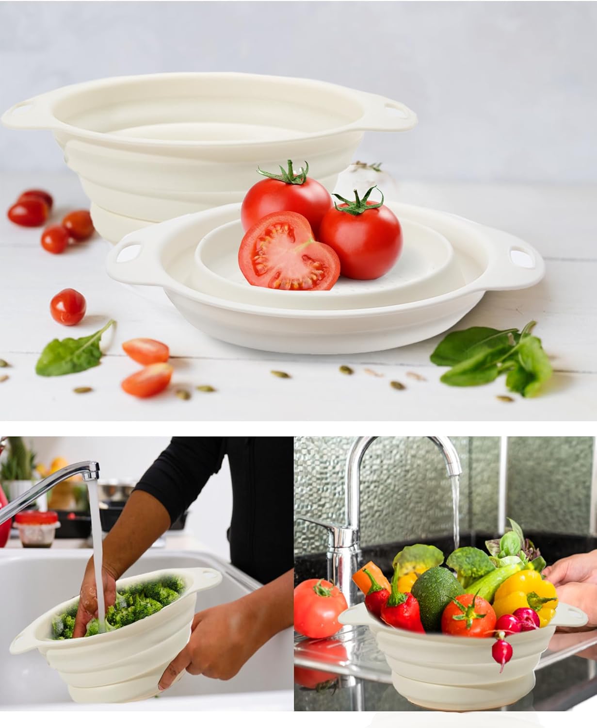 22 Piece Non-Stick Ceramic Cookware Set with Detachable Handles - Black