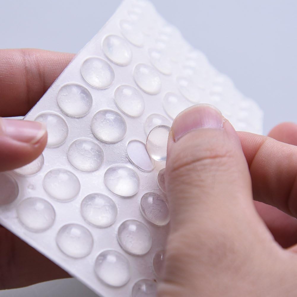 232 Clear Rubber Feet Adhesive Bumper Pads - Furniture Buffer Pads for Doors, Cabinets, Drawers - Self Stick - AUSTOR