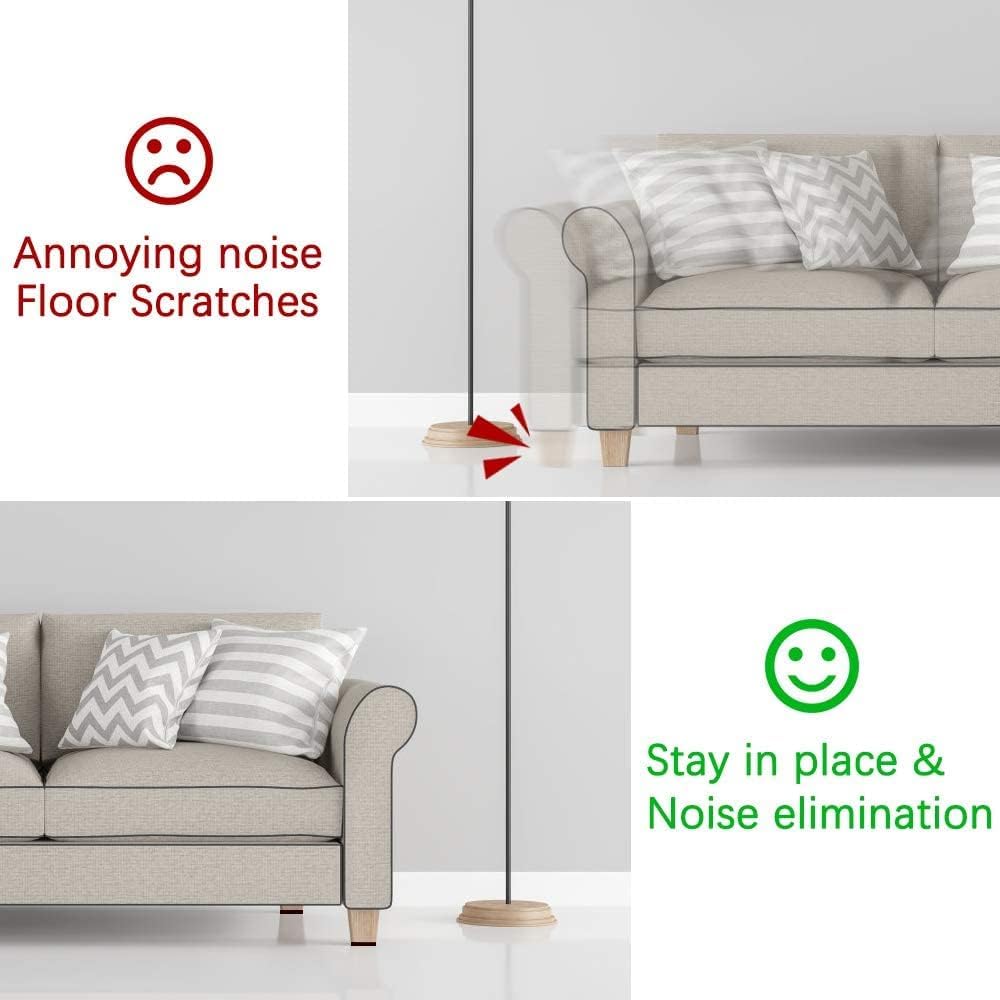 24 Pack 2.5" Yelanon Non Slip Furniture Pads - Furniture Grippers for Legs, Self Adhesive Rubber Feet, Anti Slide Hardwood Floor Protectors for Couch Stoppers