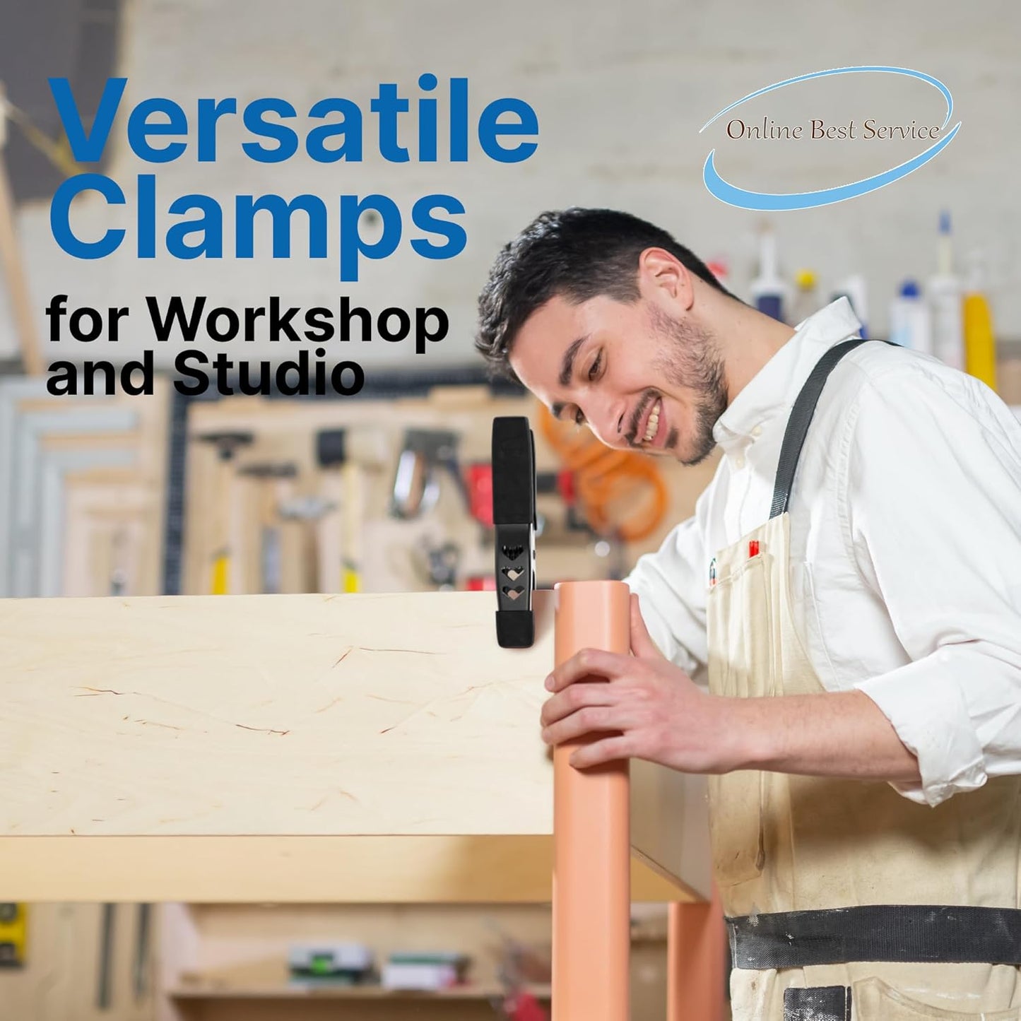 24 Pack of 6" Super Heavy Duty Spring Clamps with 2.5" Jaw Opening - All Black Metal