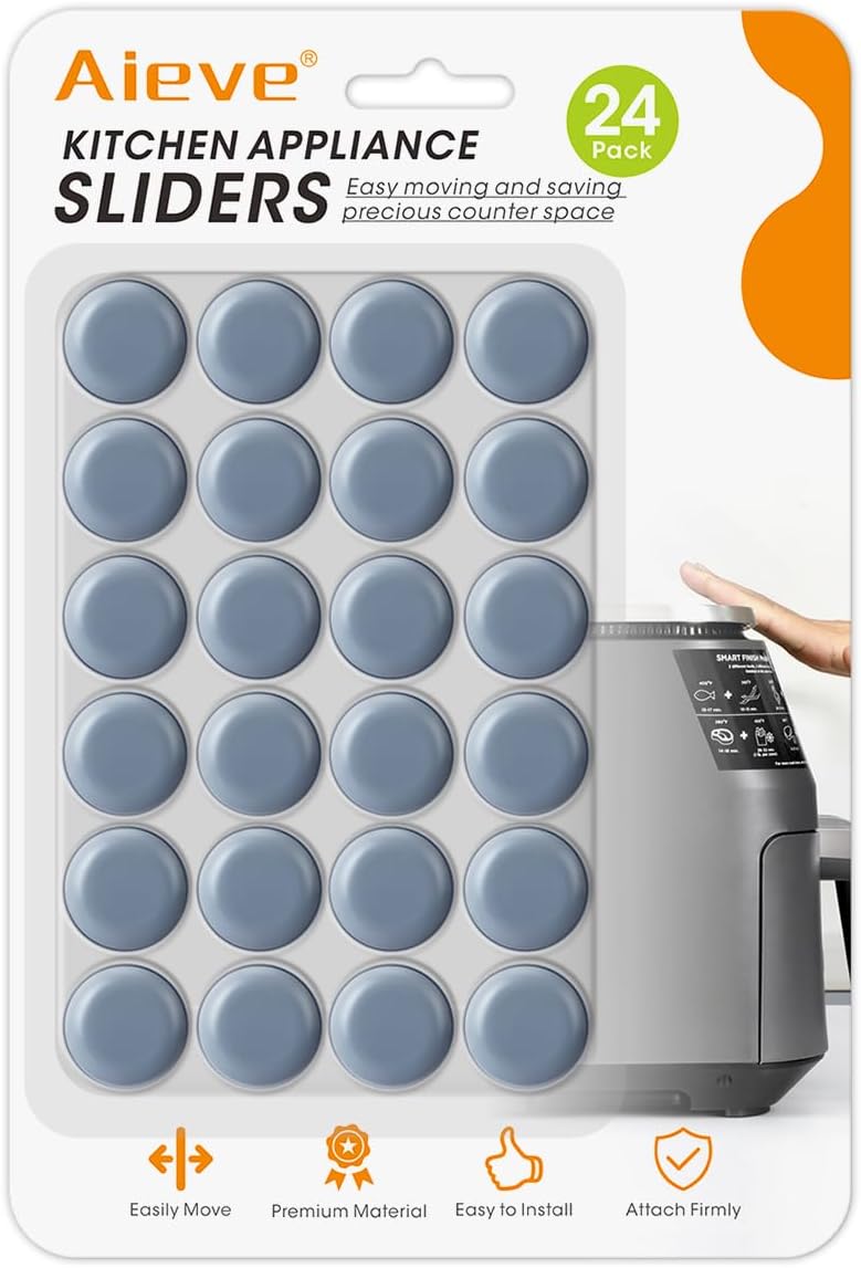24Pcs Aieve Appliance Sliders for Kitchen Countertop, Small Appliance Slider Set