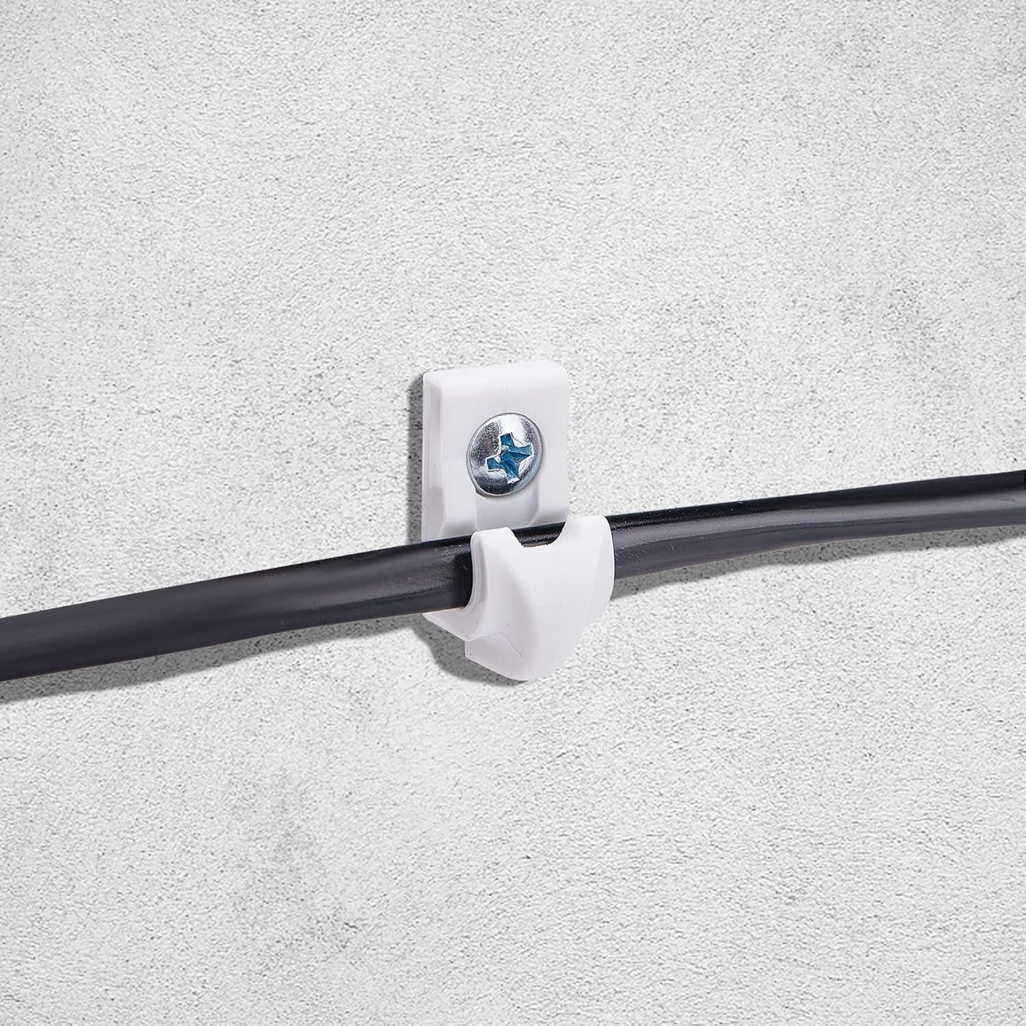 25 Pack White Down Wall Clips for Wire Shelf Brackets - Closet Maid Support Brackets - Plastic Closet Shelves Clips with Screws and Expansion Tubes - WildKart