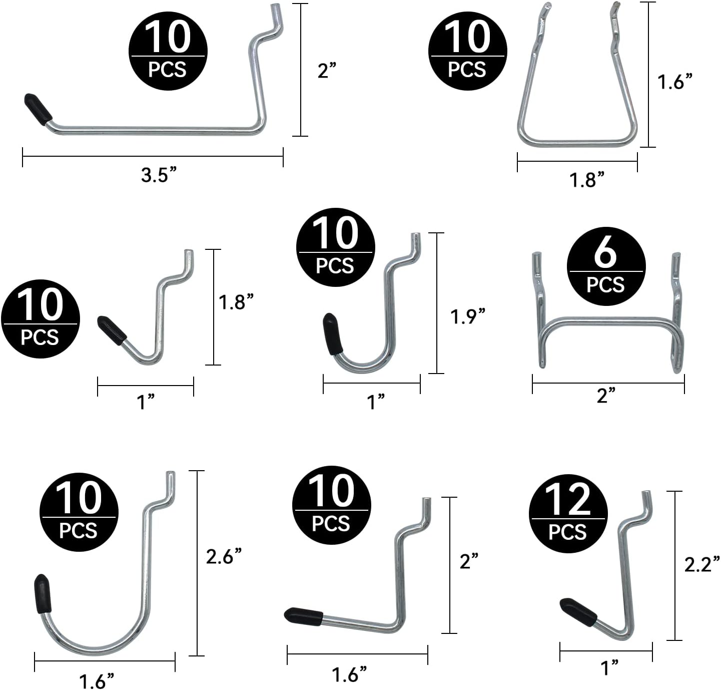 258-Piece Pegboard Hooks Assortment Set with Metal Hooks, Bins, and Accessories for Organization