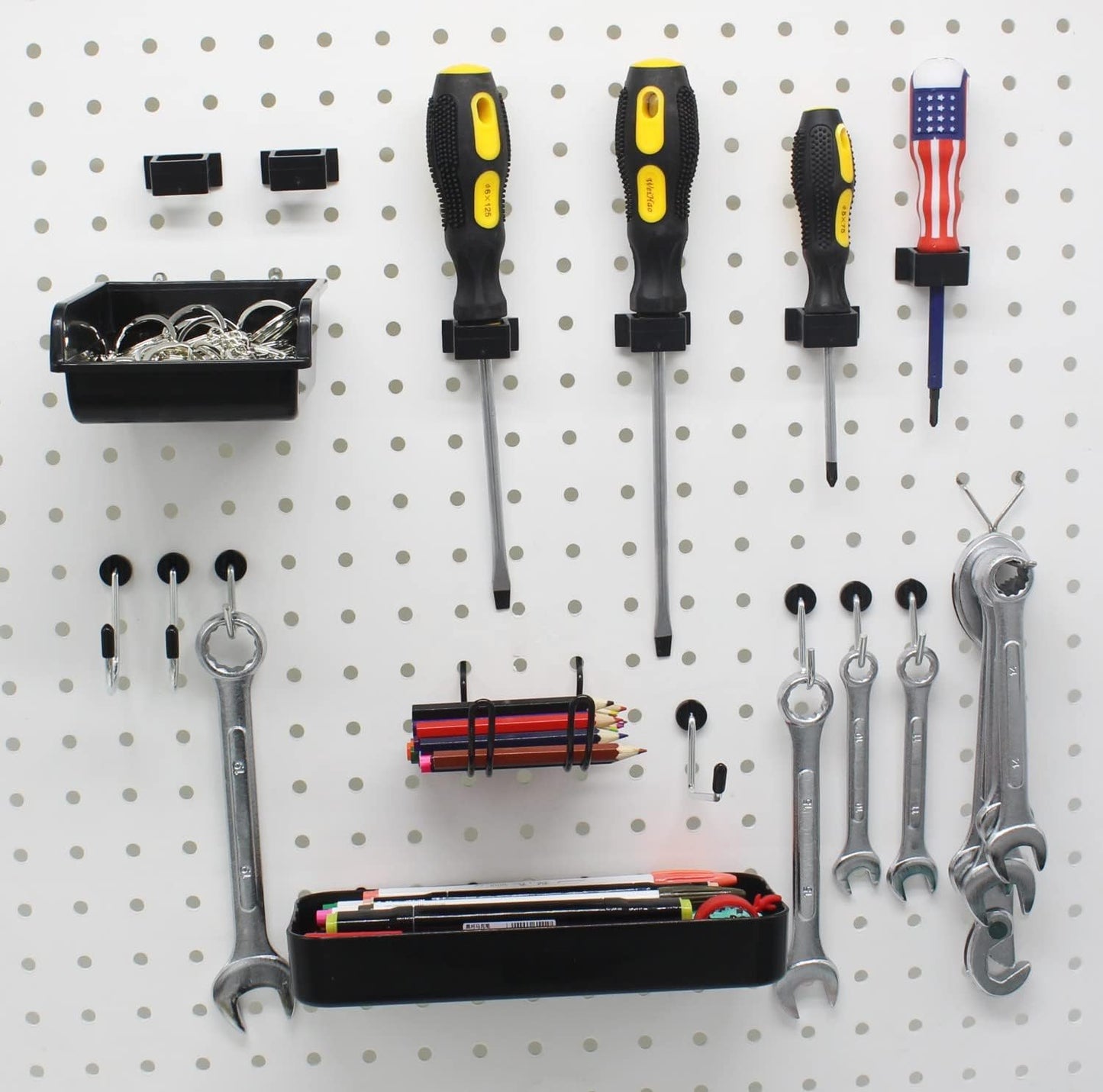 258-Piece Pegboard Hooks Assortment Set with Metal Hooks, Bins, and Accessories for Organization