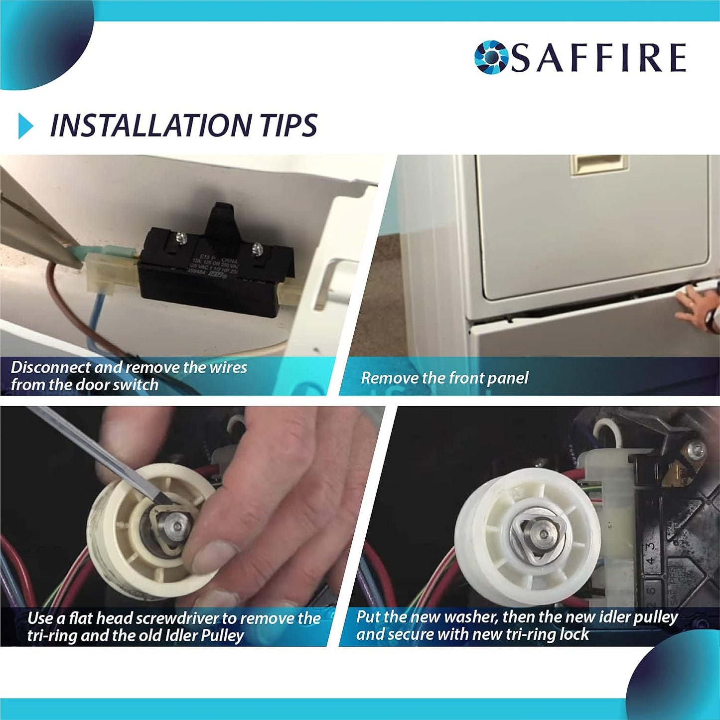 279640 Dryer Idler Pulley Replacement for Whirlpool & Kenmore Dryers - Replaces 3388672 697692 AP3094197 W10468057