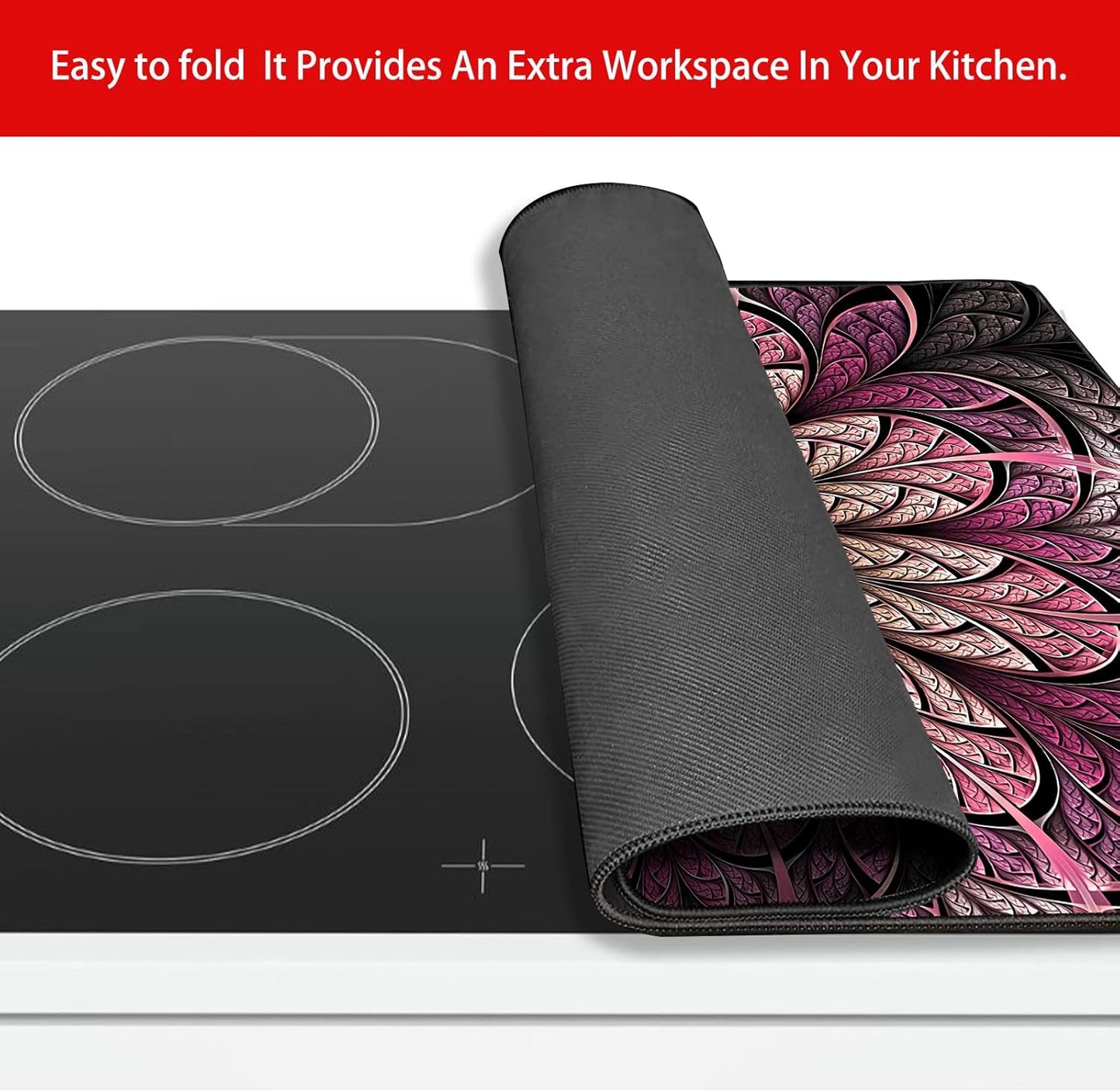 27.9x20 Electric Stove Cover Glass Top Protector with Anti-Slip Coating for Flat Top Stoves - Expand Usable Space with Natural Rubber - Gbehee