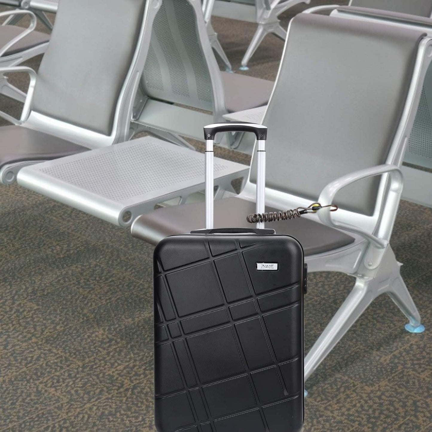 2Pack Retractable Security Cable Lock for Luggage - Stainless Steel Double Loop Wire with Self-Coiling Feature - 6-Foot Length and 5.0mm Diameter - Set of 2