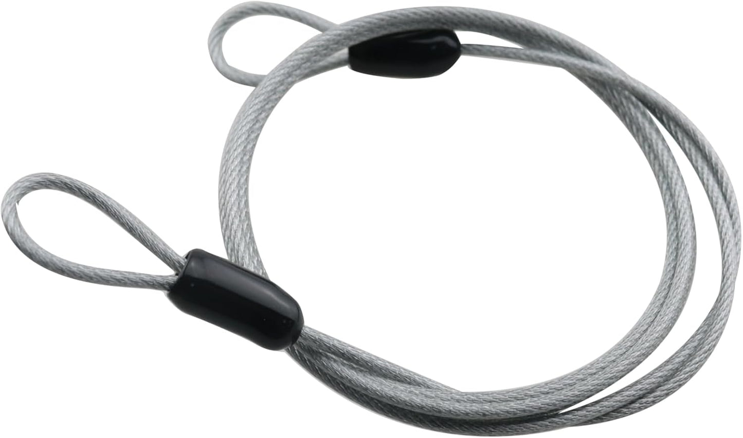 2PCS 1m Anti Theft Rope Outdoor Security Cable Lock Stainless Steel Clothesline for Skateboards, Pushchairs, Kayaks