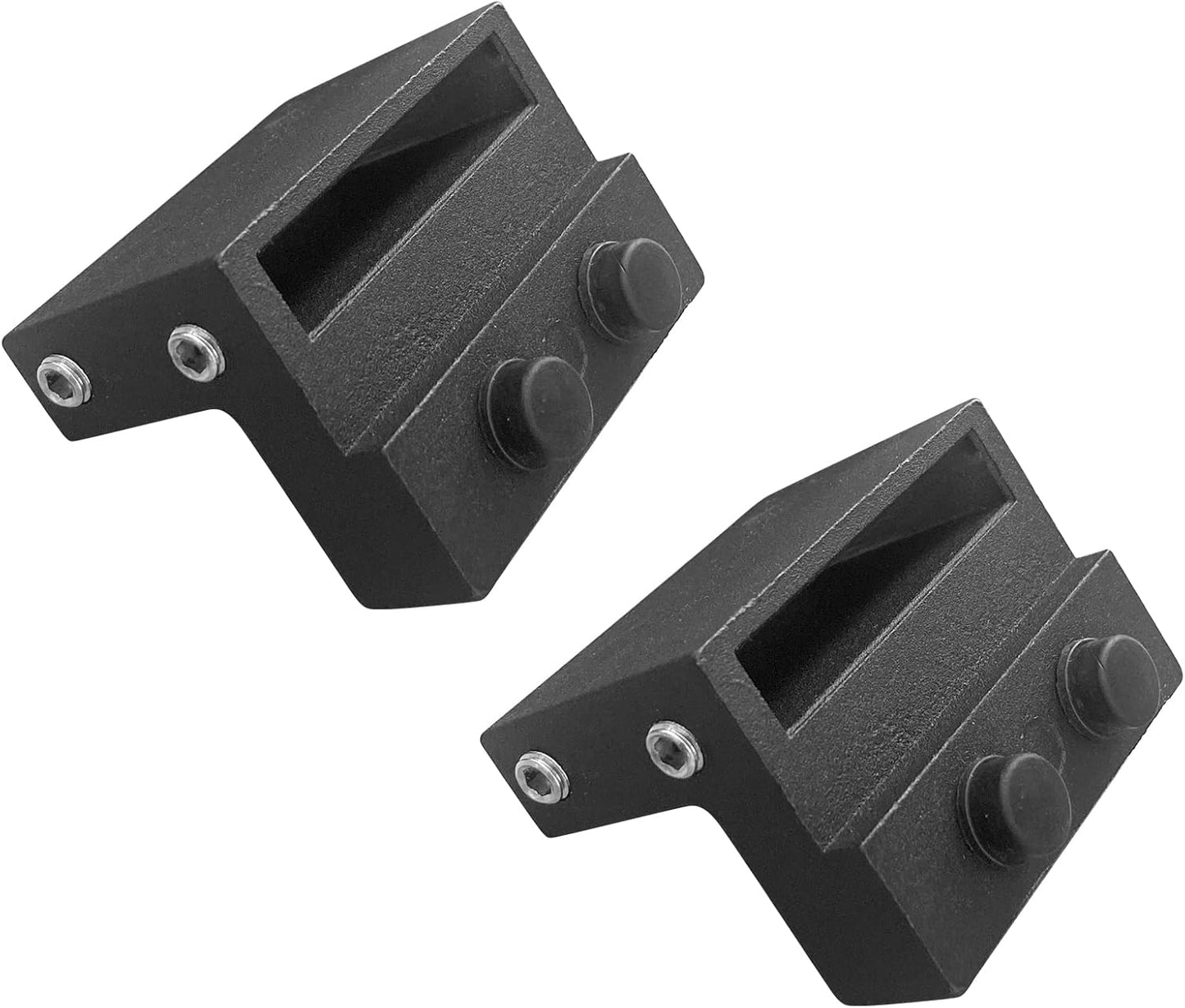 2PCS DonYoung Barn Door Stopper for Sliding Barn Door Flat Track - Replacement Hardware Accessories (Fits Track Width 1-7/16 in-1-5/8 in, Thickness 1/4 in)