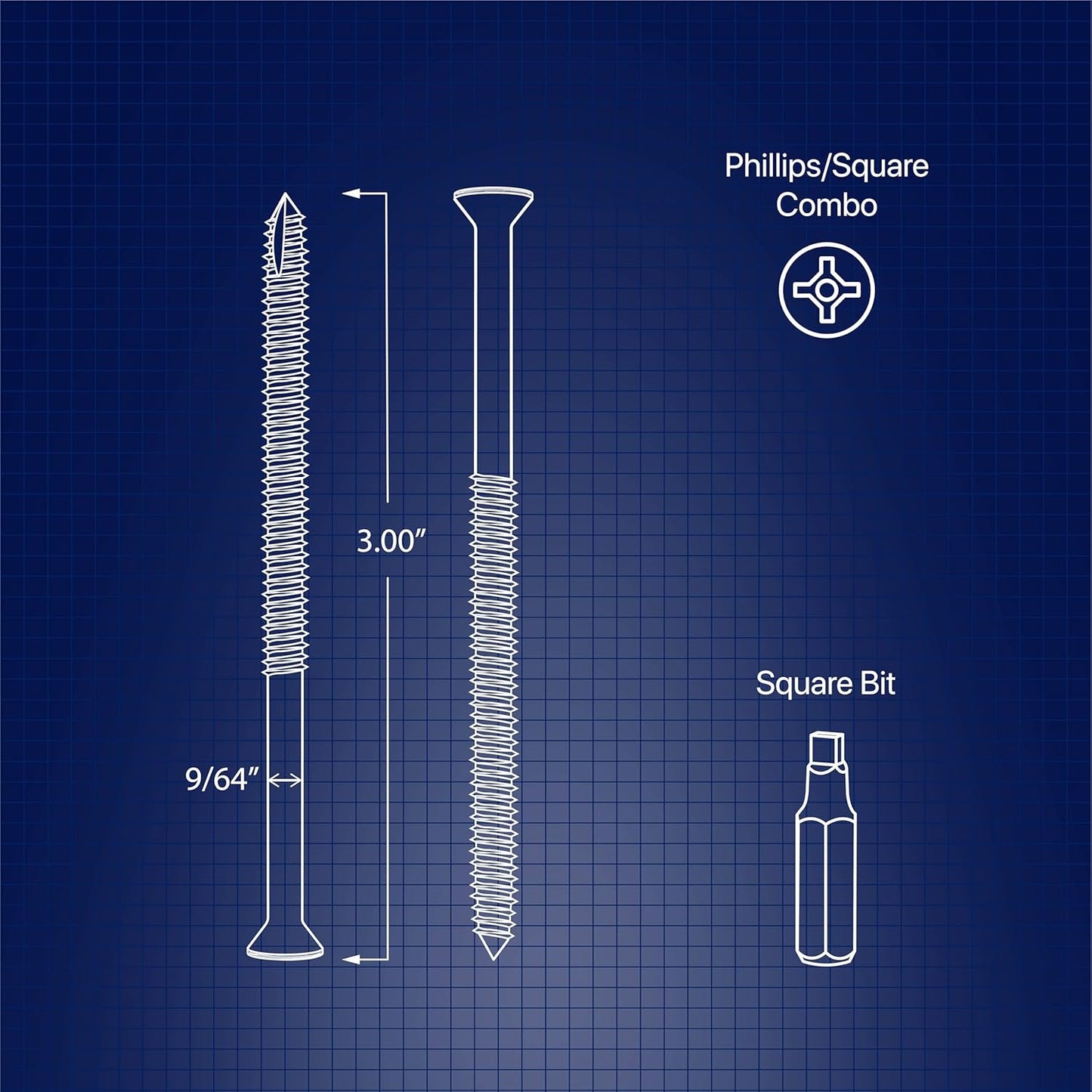 3-Inch Reinforced Door Screw Kit with Screwdriver Bit - Enhance Home Security & Kick Resistance for Strike Plates, Deadbolts, and Hinges