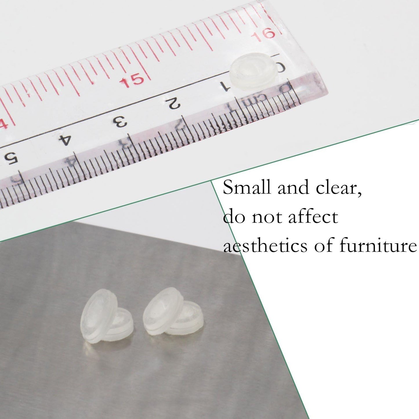 300 Pack Clear Rubber Feet Adhesive Bumper Pads for Doors, Cabinets - Sound Dampening, 8.5x2.5mm