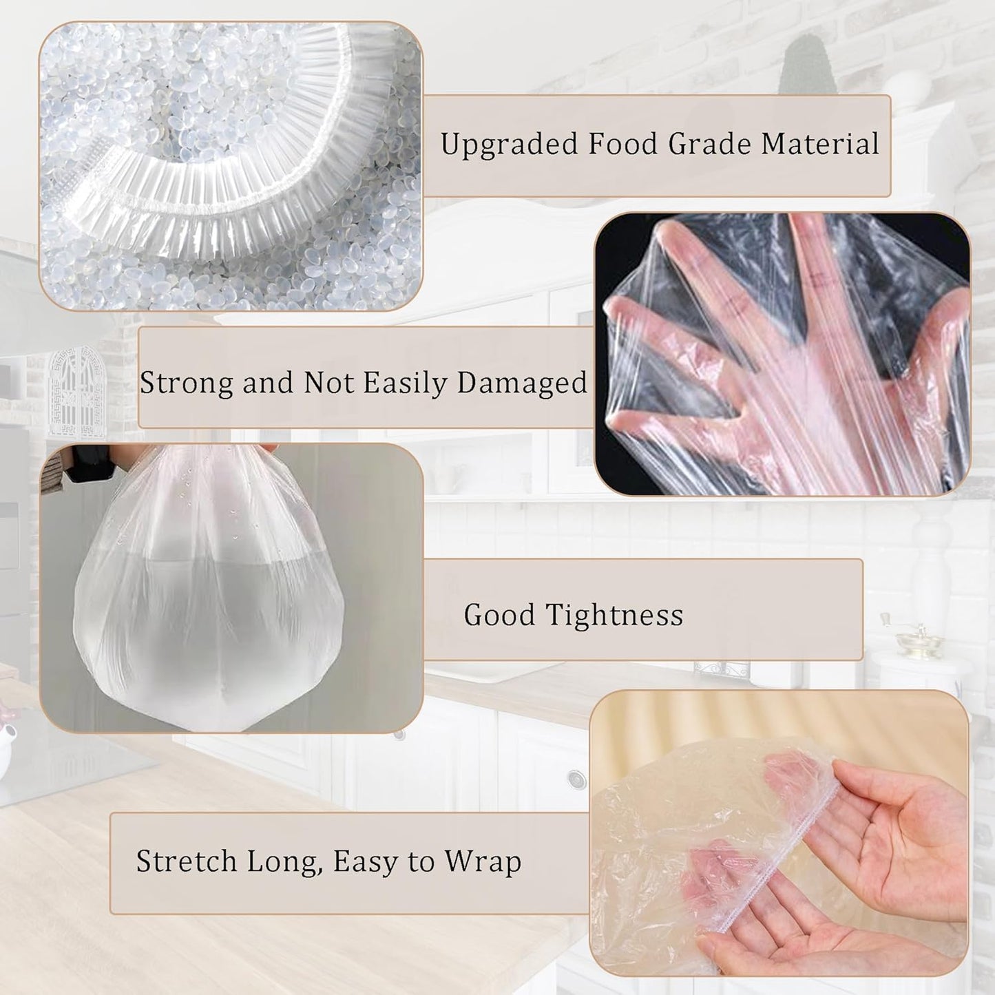 30PCS Clear Disposable Kitchen Appliance Covers with Elastic - Protects Small Appliances, Oven, Pressure Cooker, Blender, Toaster, Air Fryer - Thickened Dust Cover for Furniture - Sizes S, M, L