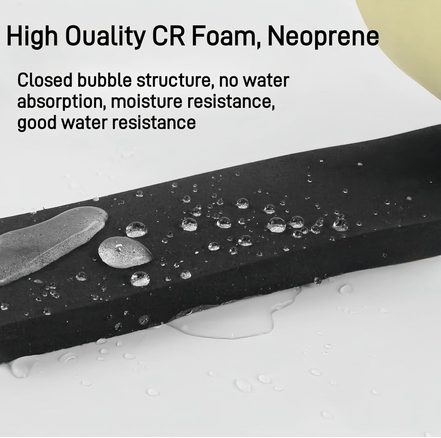 33 Ft Ymoilaky Weather Stripping Foam Tape Seal Strip for Doors and Windows - Strong Adhesive, 1/2" Wide x 1/8" Thick, Black Color